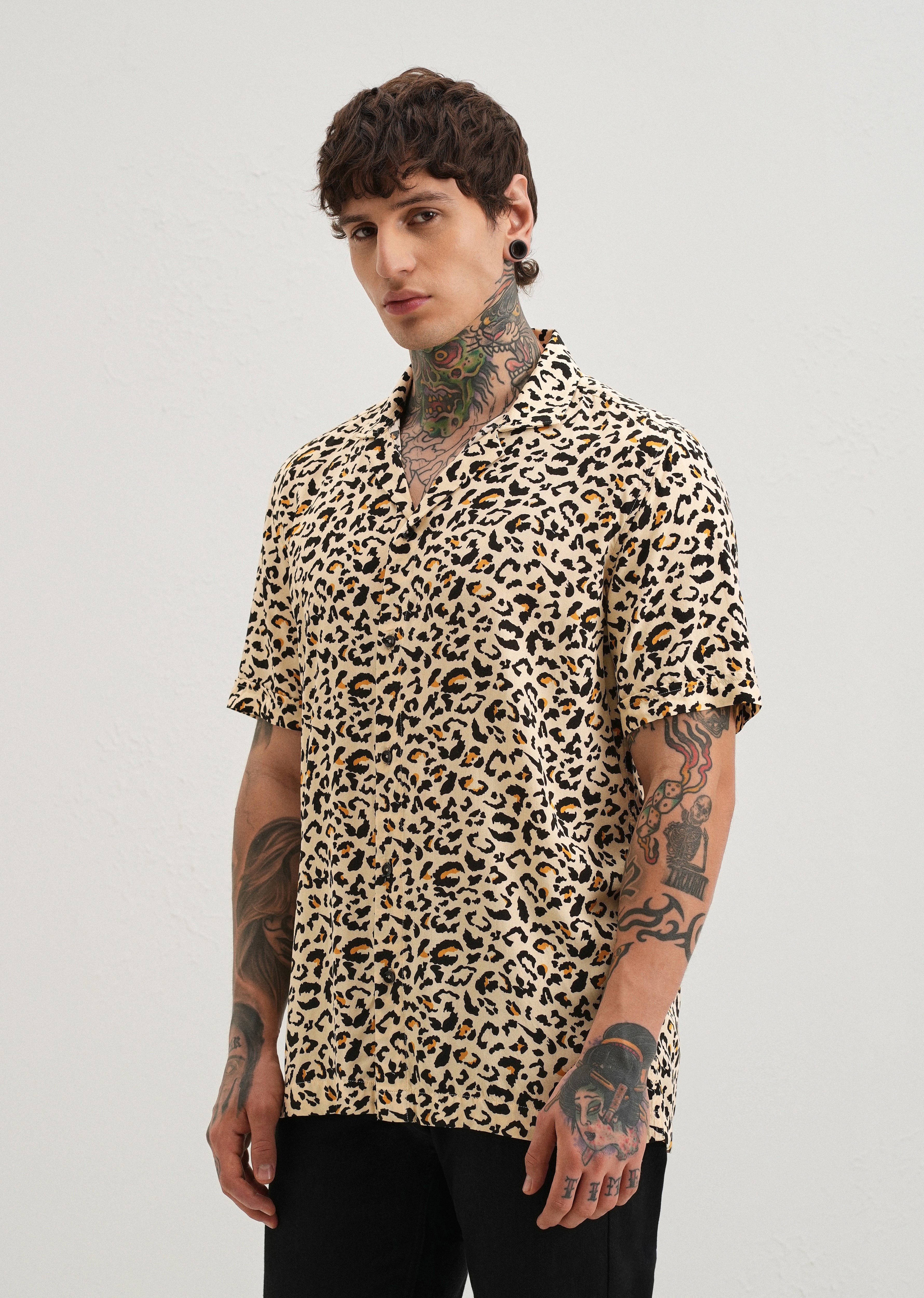 Wild Print Half sleeve shirt