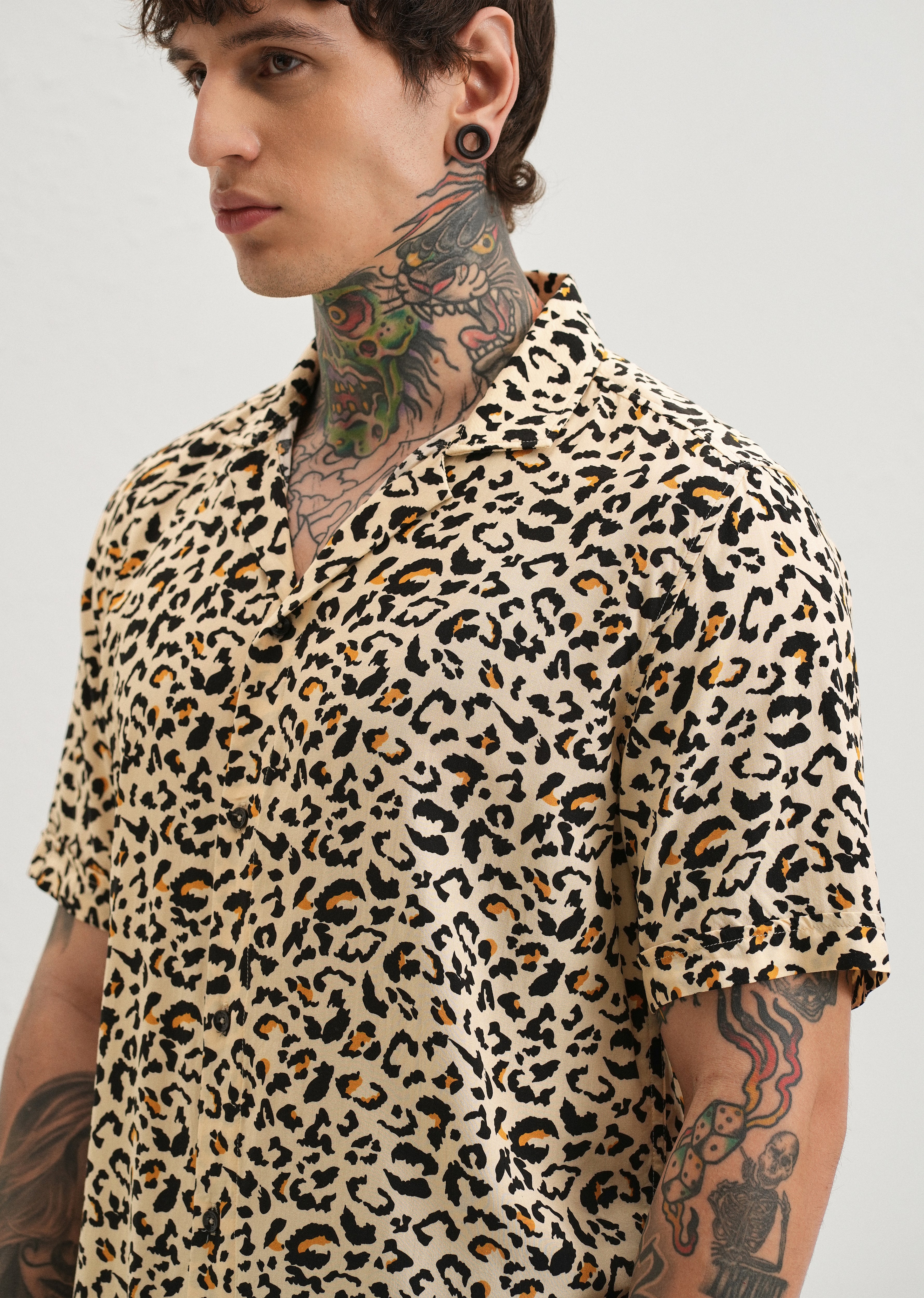 Wild Print Half sleeve shirt