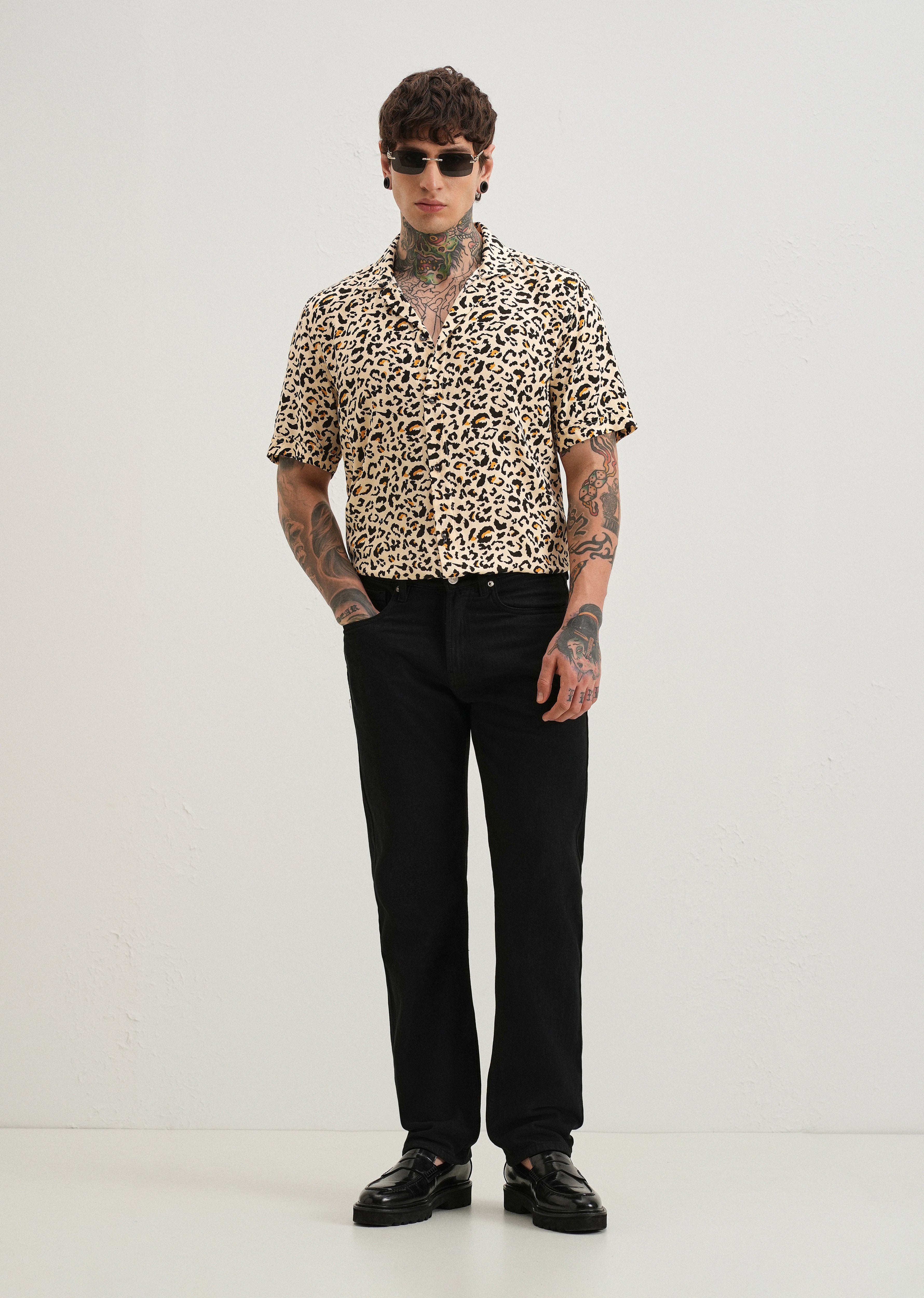 Wild Print Half sleeve shirt