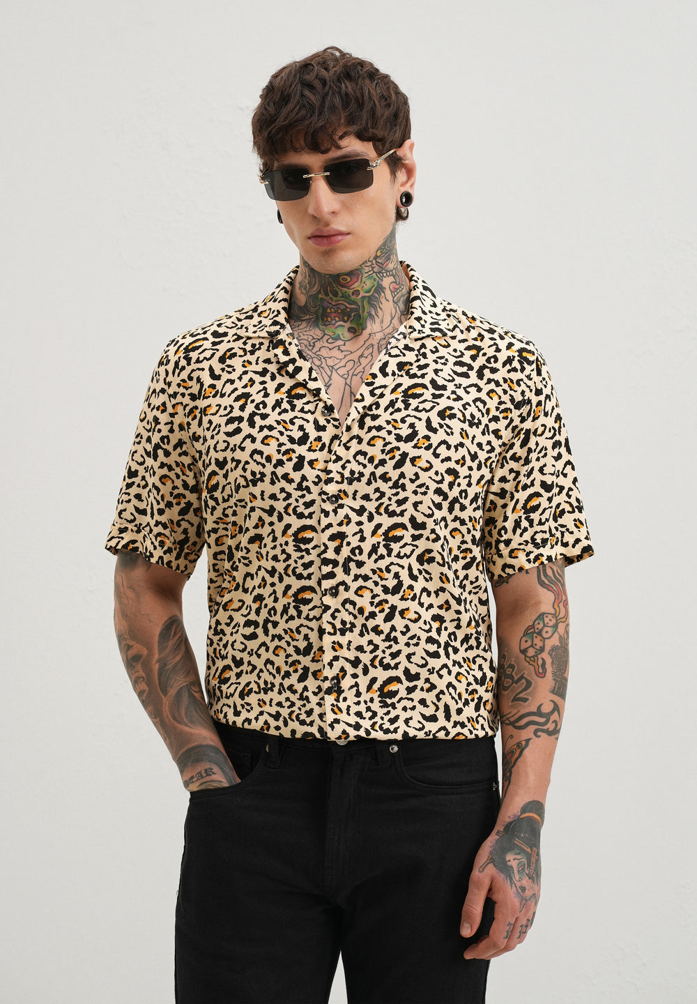 Wild Print Half sleeve shirt