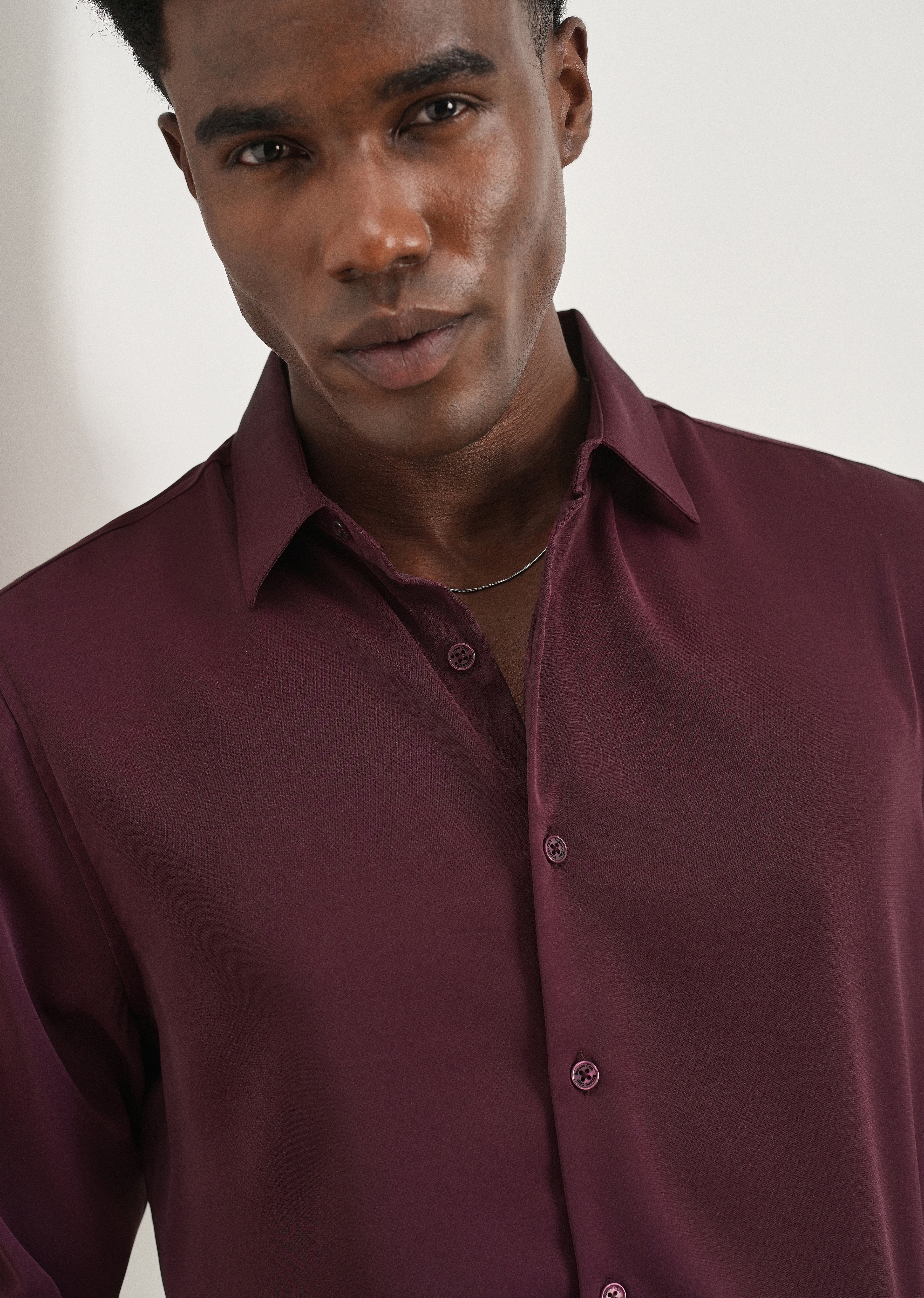 Wine Fluid Soft Shirt