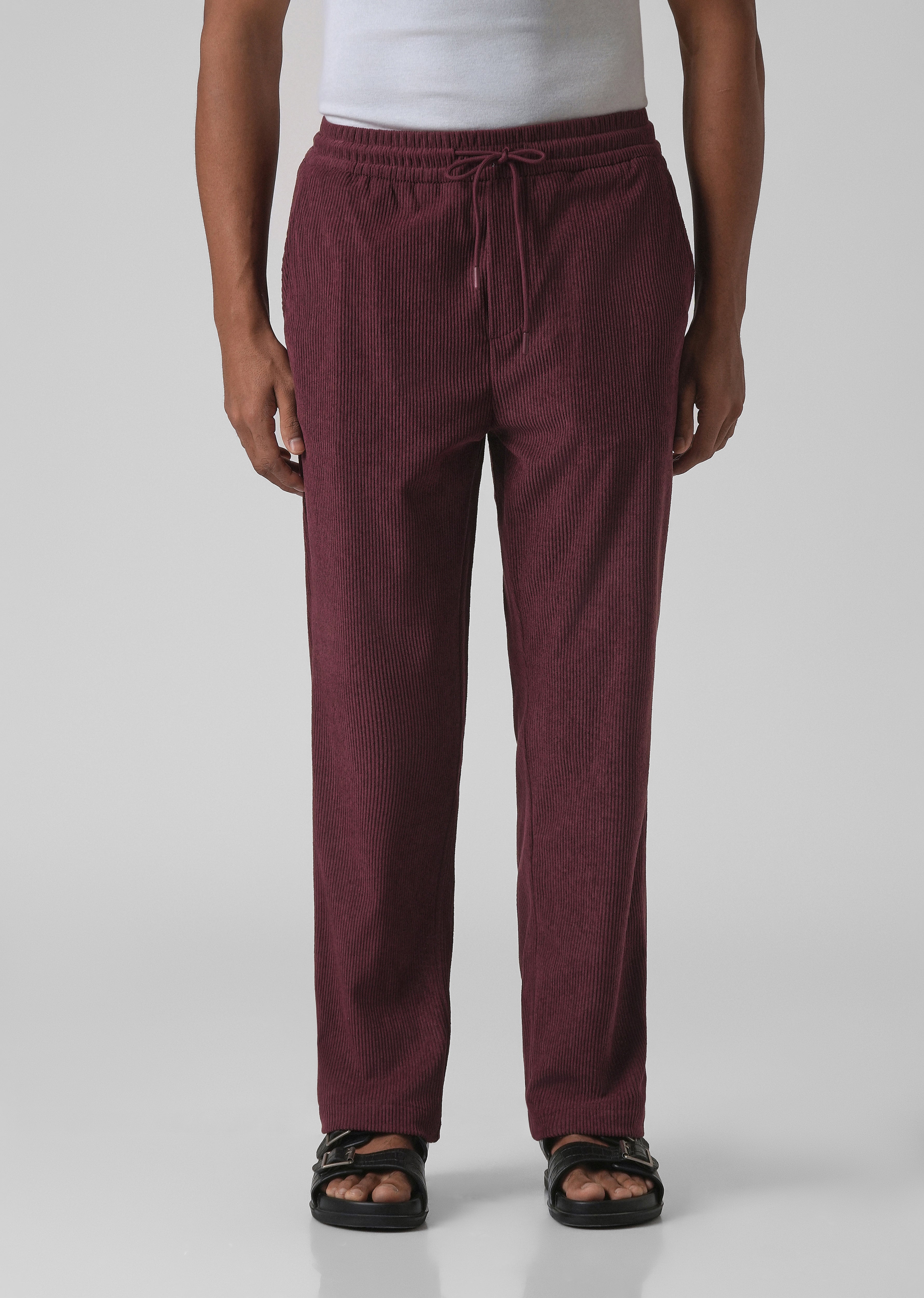 Wine Maroon Corduroy Pants