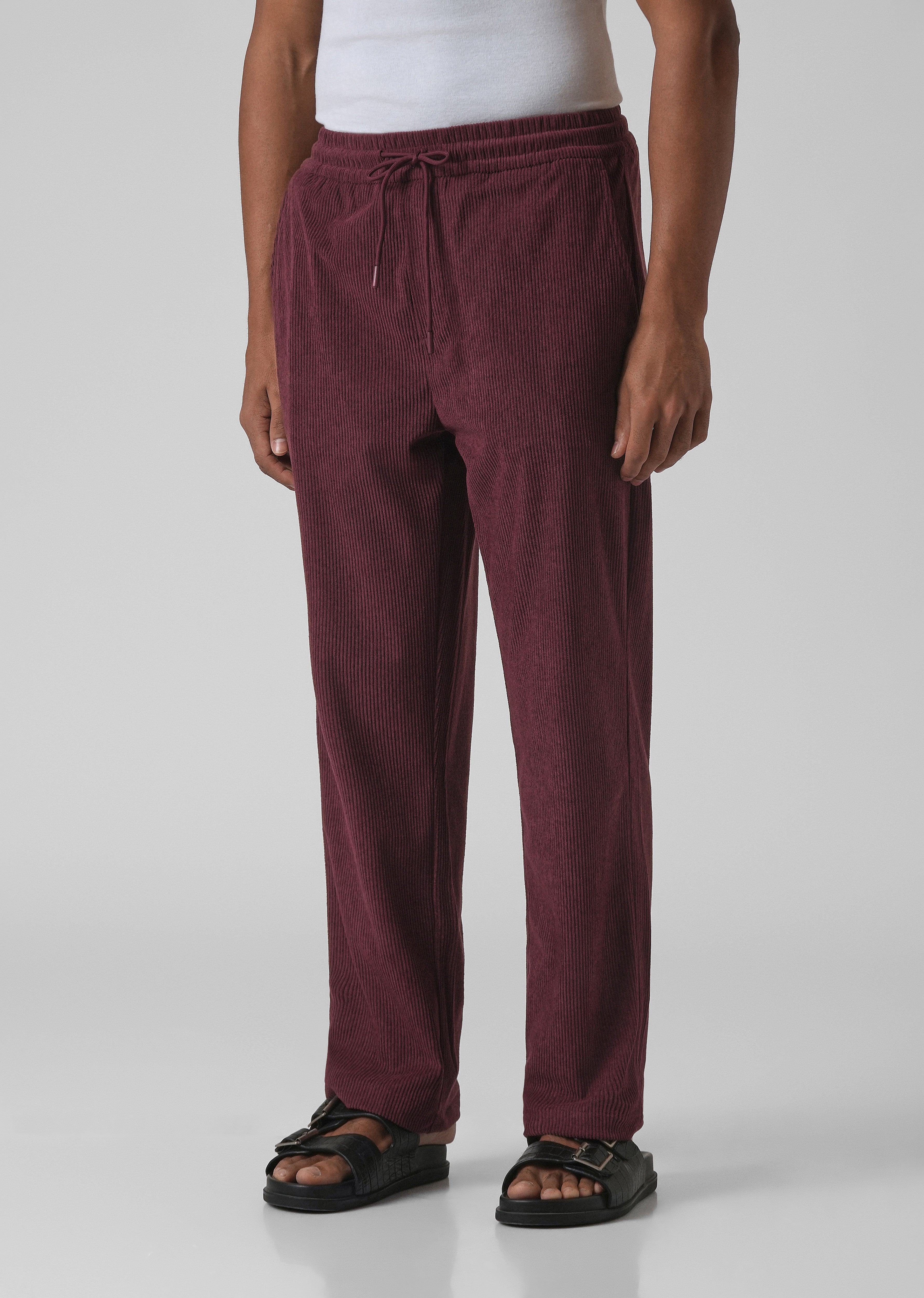 Wine Maroon Corduroy Pants