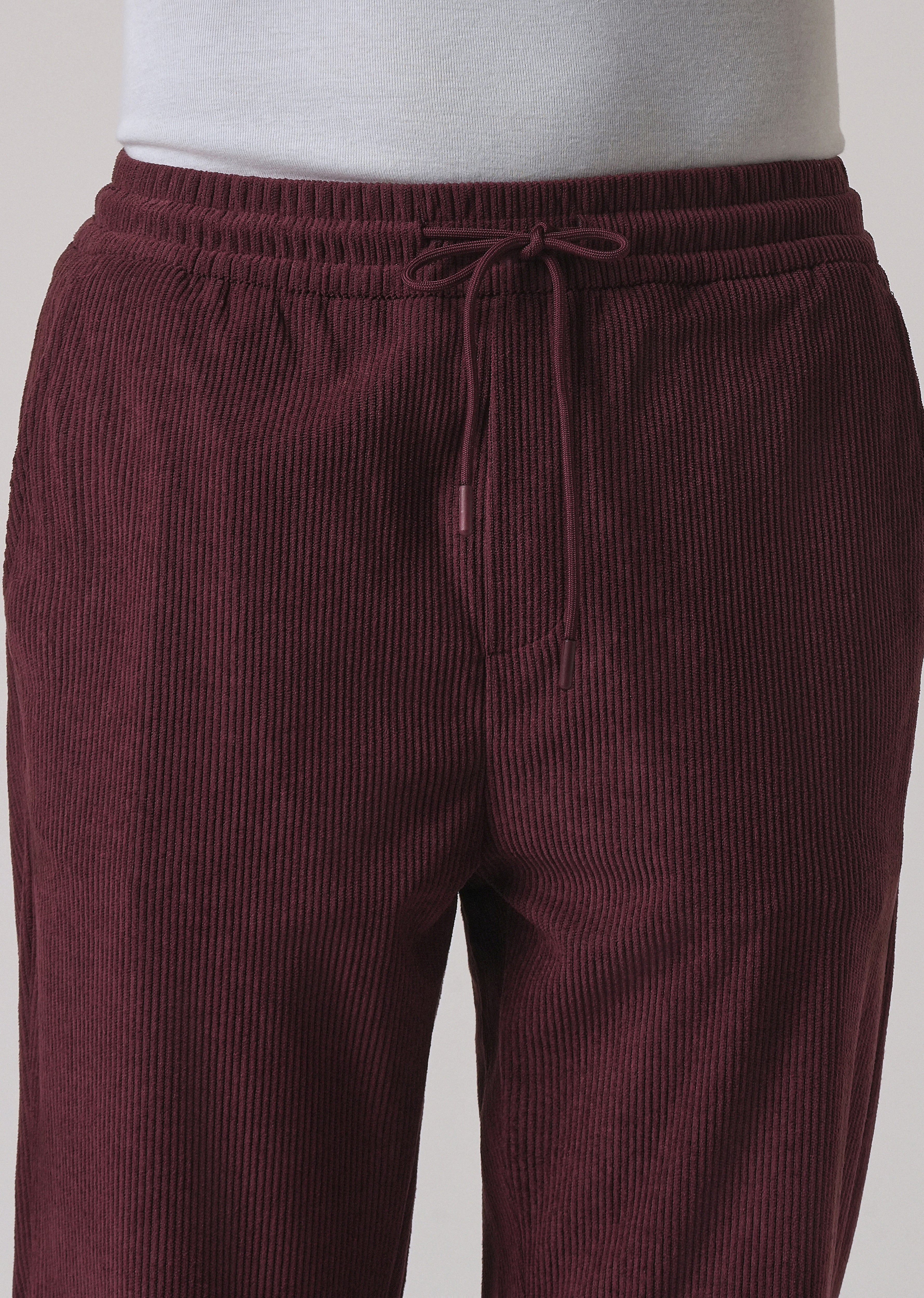 Wine Maroon Corduroy Pants