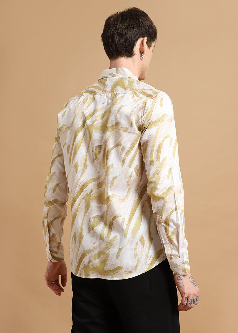 Yellow Marble Printed shirt