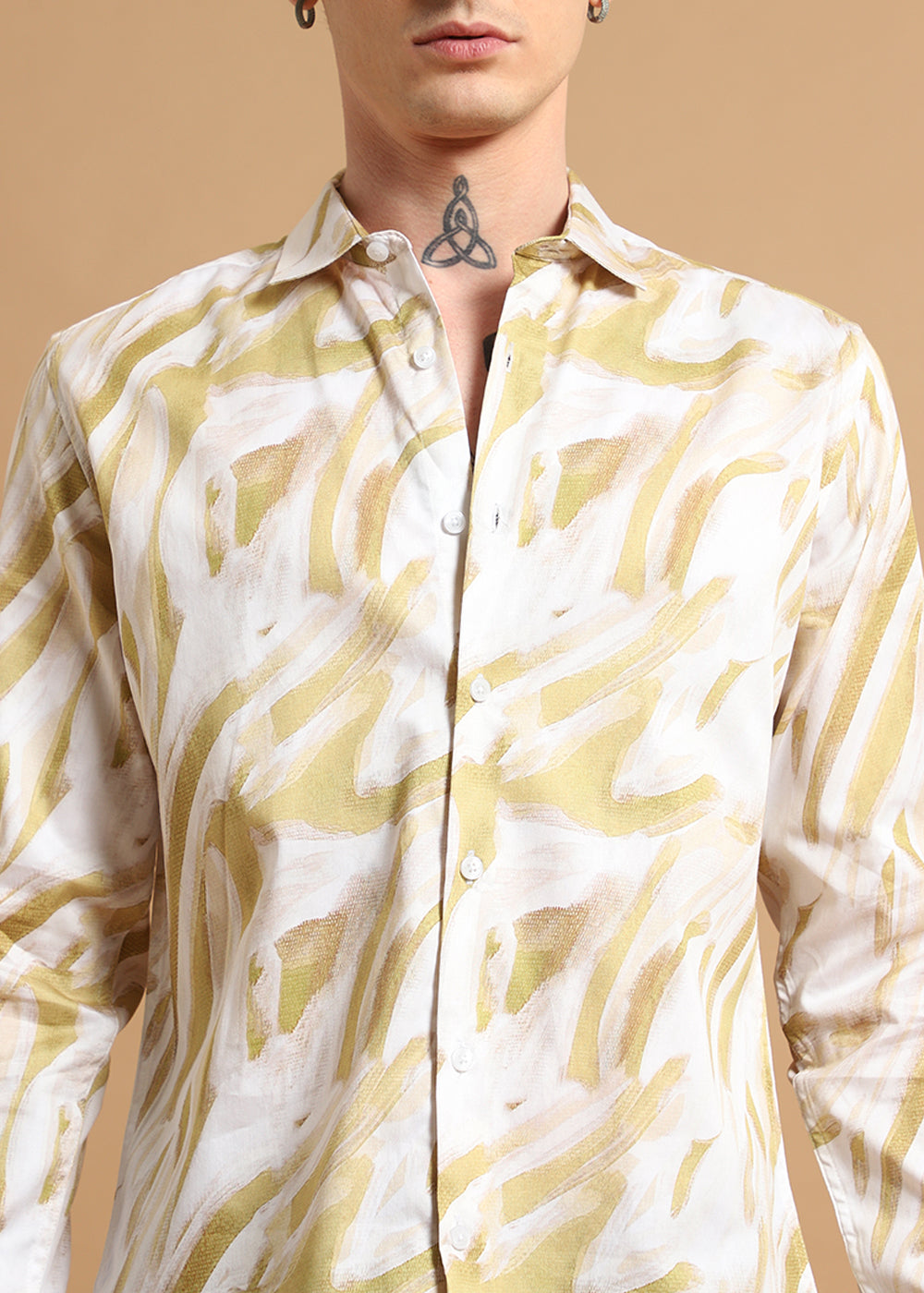 Yellow Marble Printed shirt