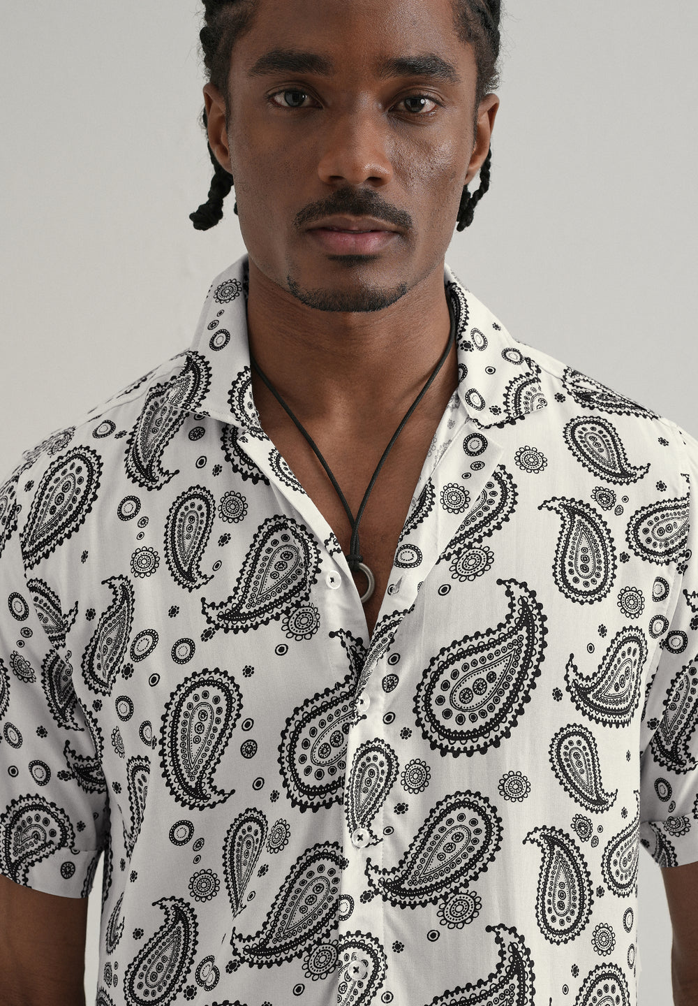 Zubolo Paisley Print Short Sleeve Shirt