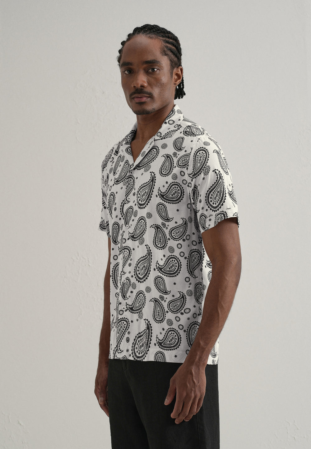 Zubolo Paisley Print Short Sleeve Shirt