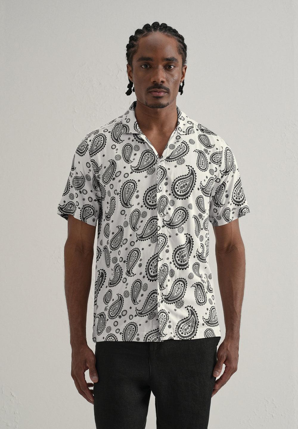 Zubolo Paisley Print Short Sleeve Shirt