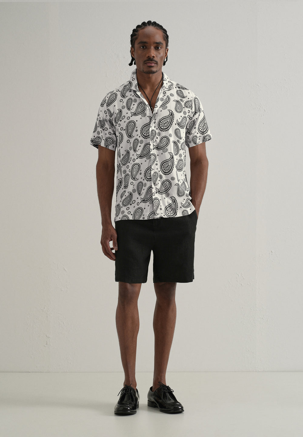 Zubolo Paisley Print Short Sleeve Shirt