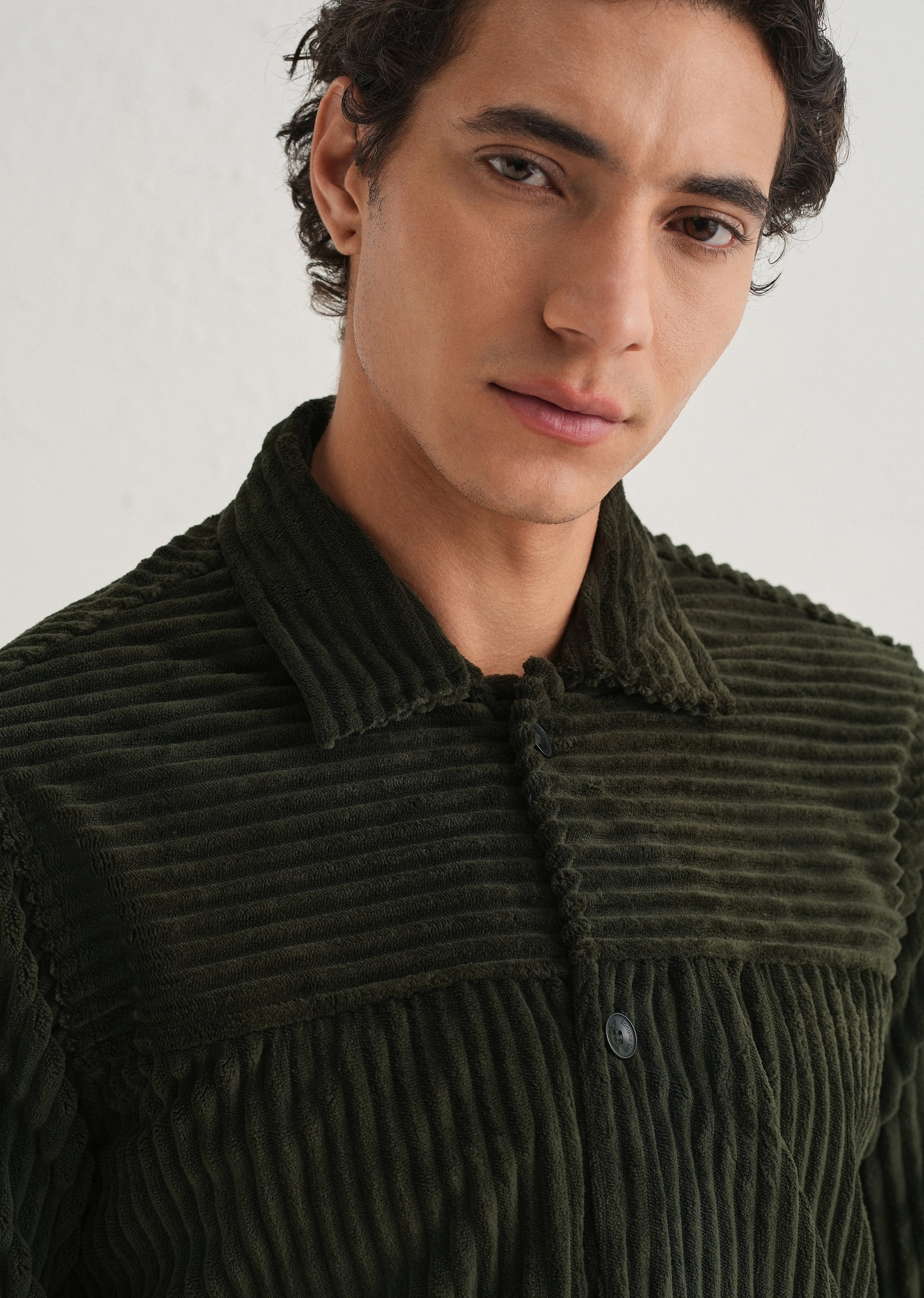 Olive Green Corduroy Shacket