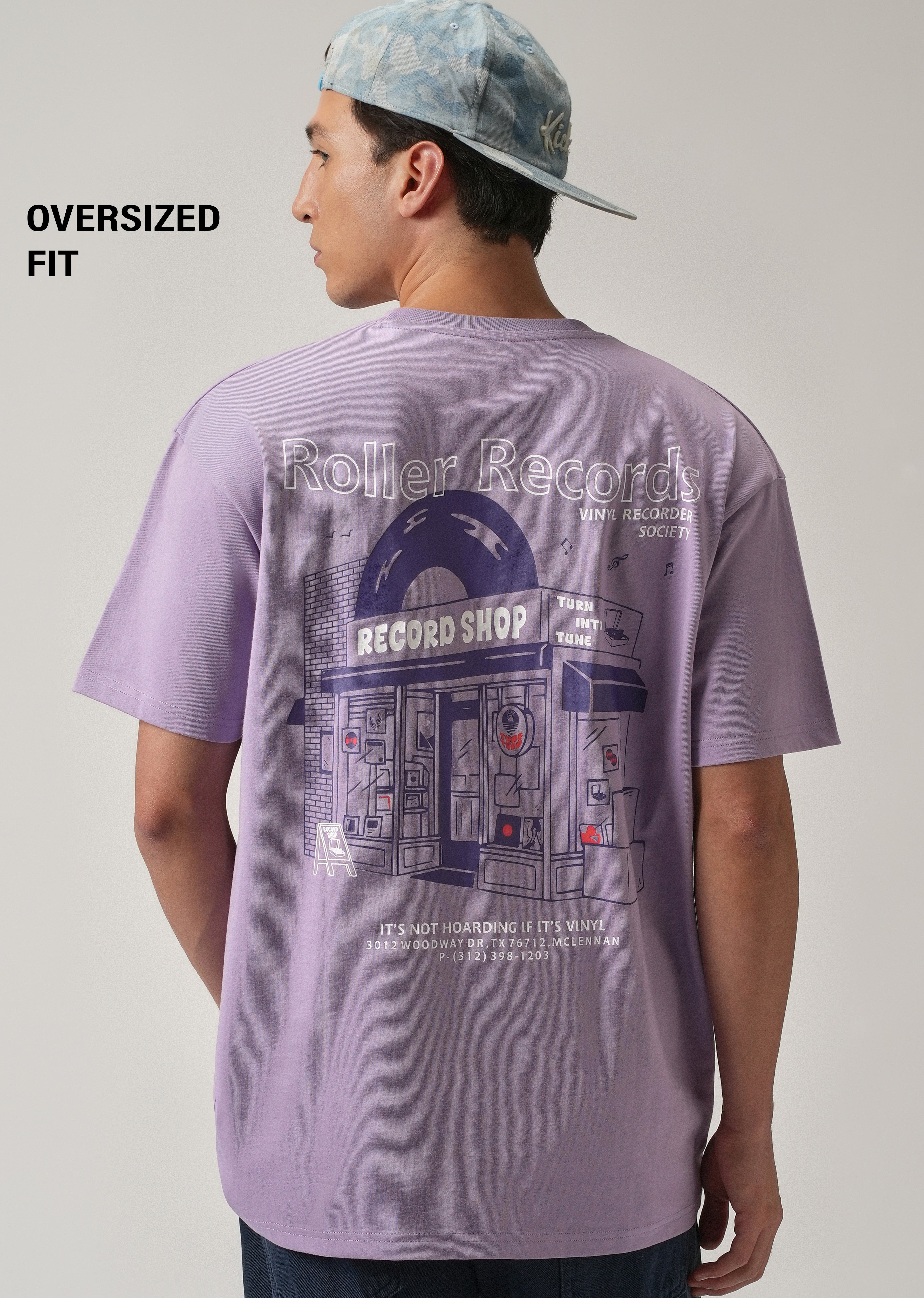 LAVANDA ラバンダ　オーバー　シャツ Lavender Back Printed Oversized T-Shirt