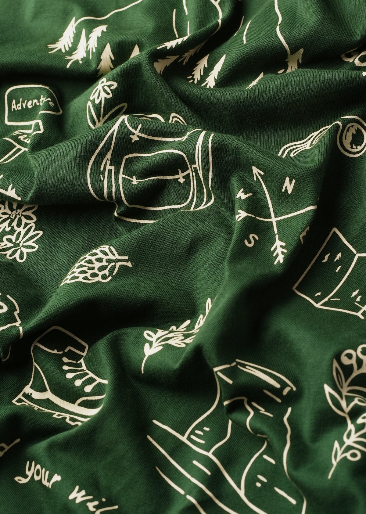 Green Adventure Graphic T-shirt