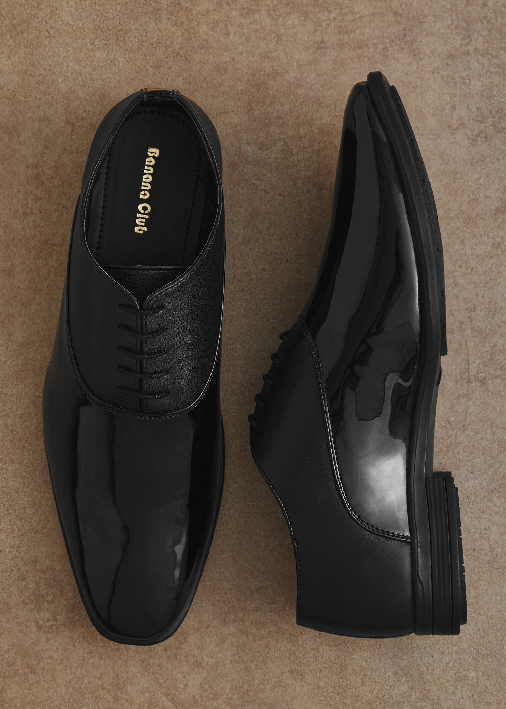 Classic Black Gloss Oxford Shoes