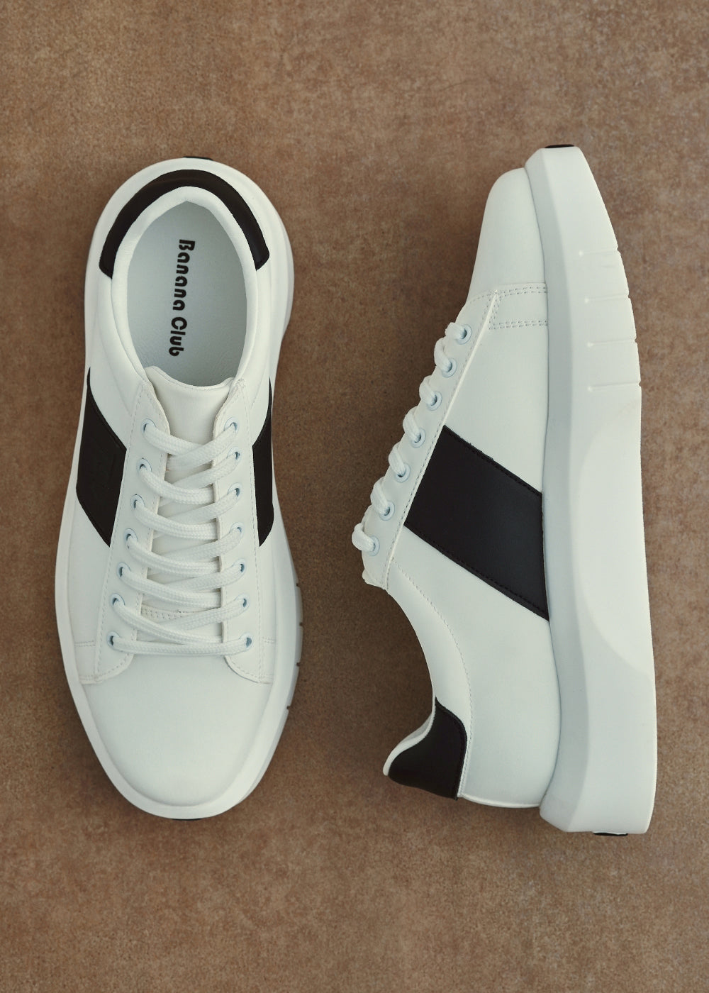 White Contrast Stripe Sneakers