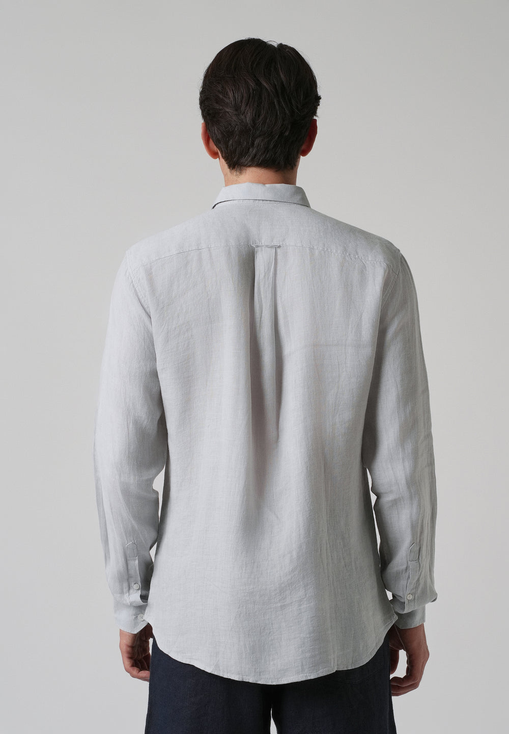 100% Pure Ash Grey Linen Shirt