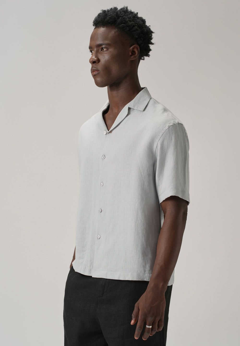 100% Pure Irish Grey Linen Shirt
