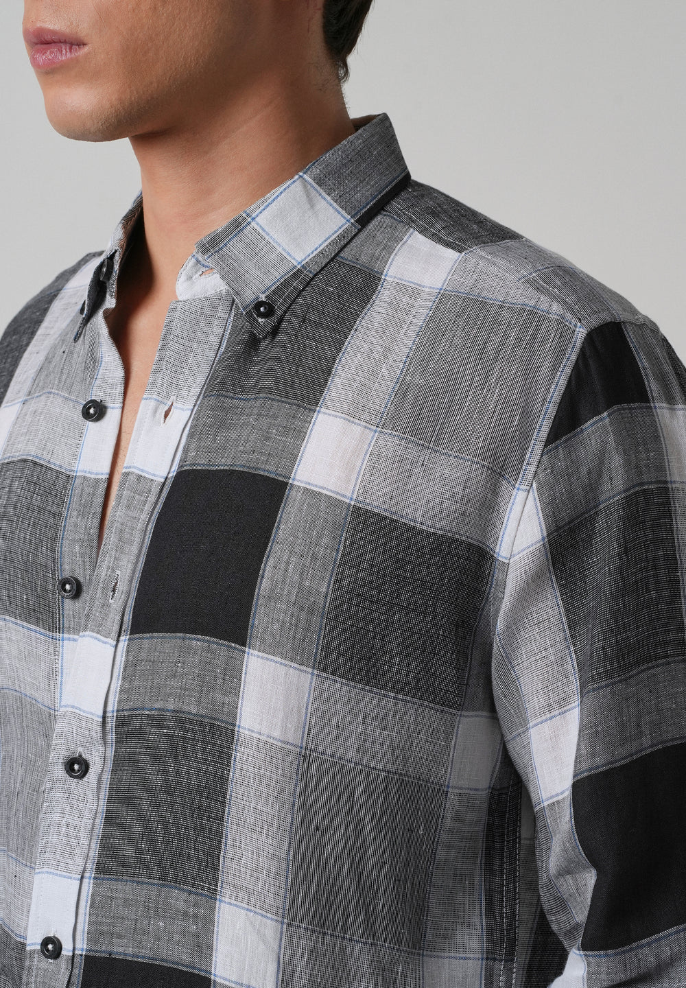 100% Pure Irish Linen Checks Shirt