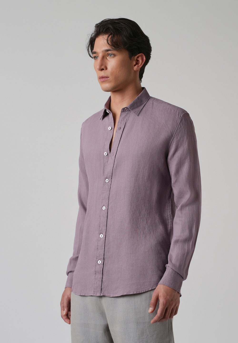 100% Pure Lavender Linen Shirt