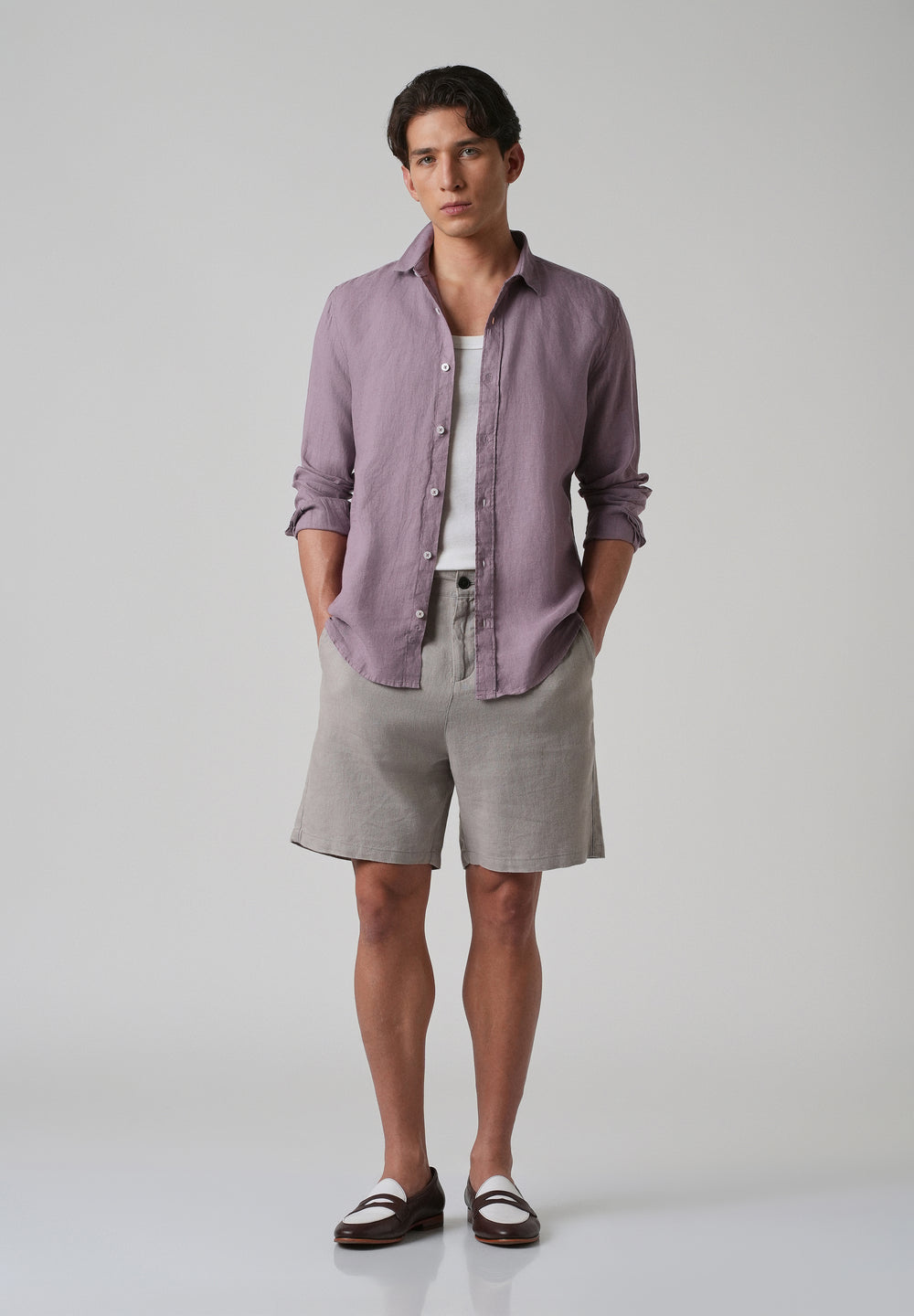 100% Pure Lavender Linen Shirt