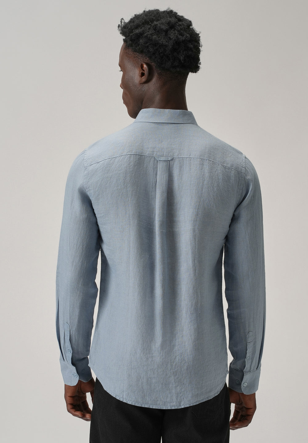 100% Pure Light Blue Linen Shirt