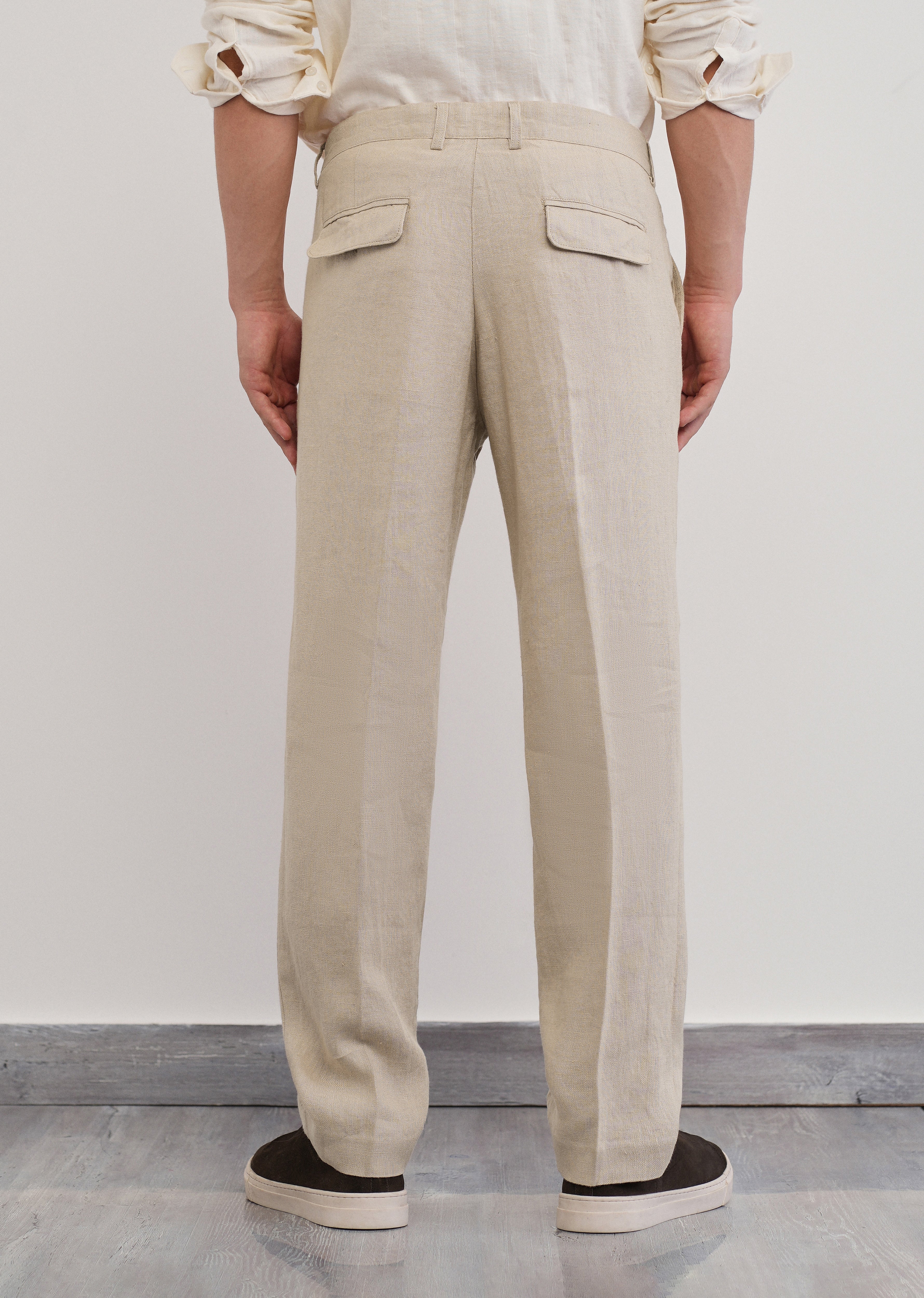 100% Pure Linen Beige Pant