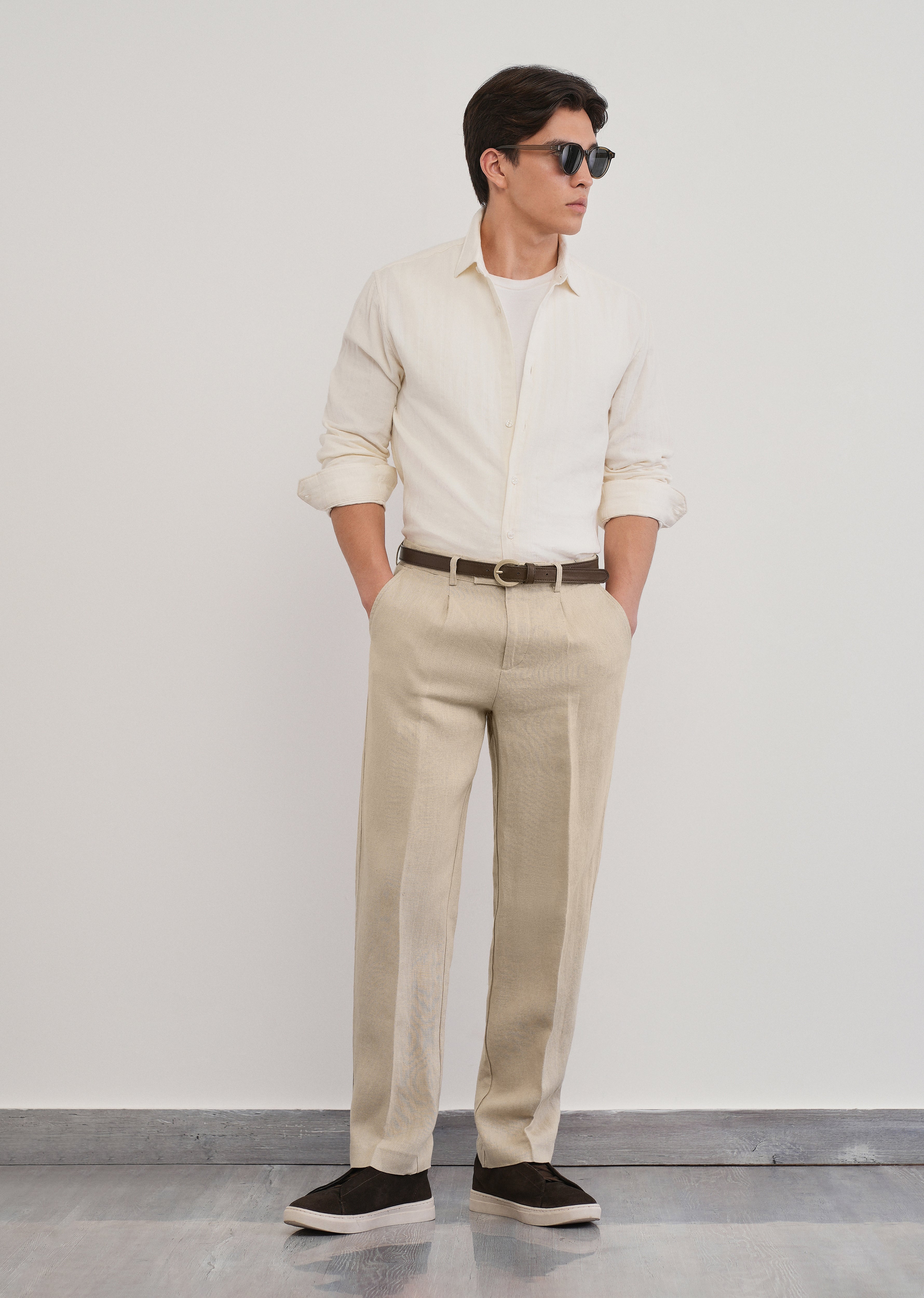 100% Pure Linen Beige Pant