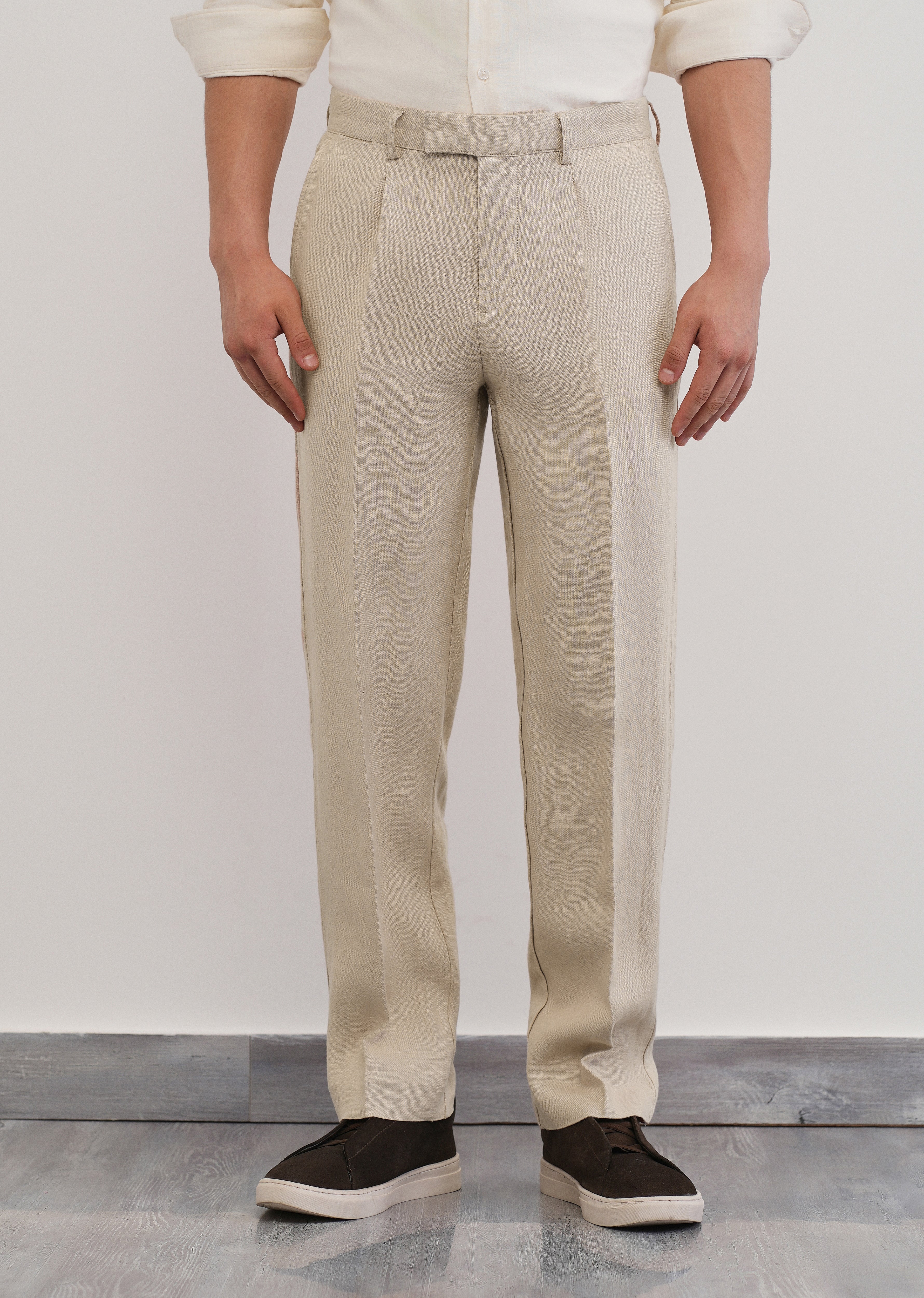 100% Pure Linen Beige Pant
