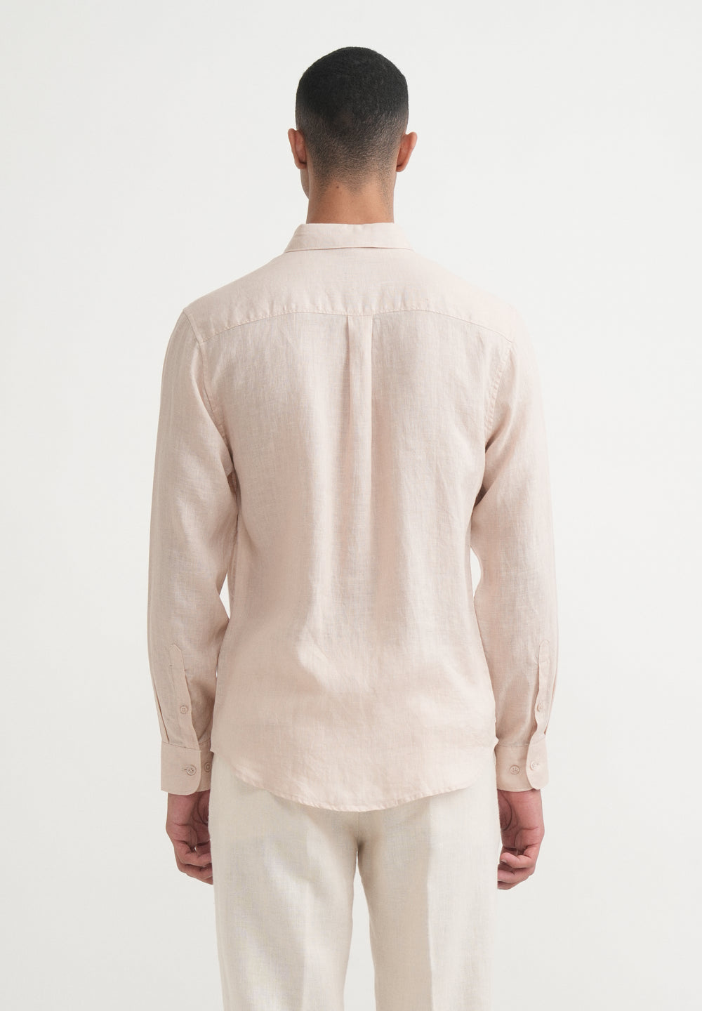 100% Pure Linen Beige Shirt