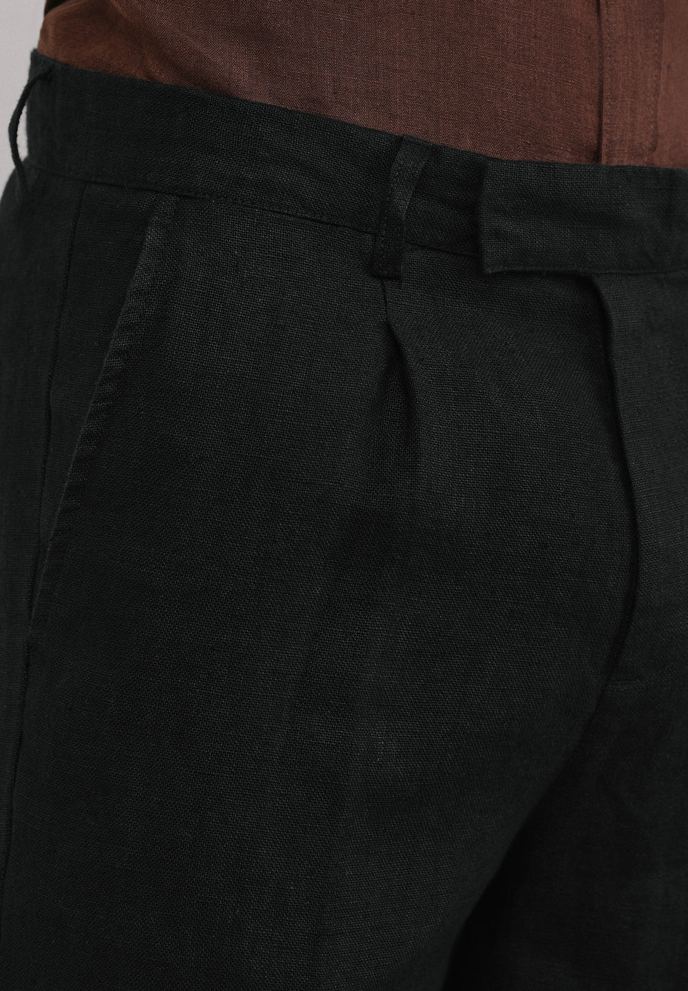 100% Pure Linen Black Pant