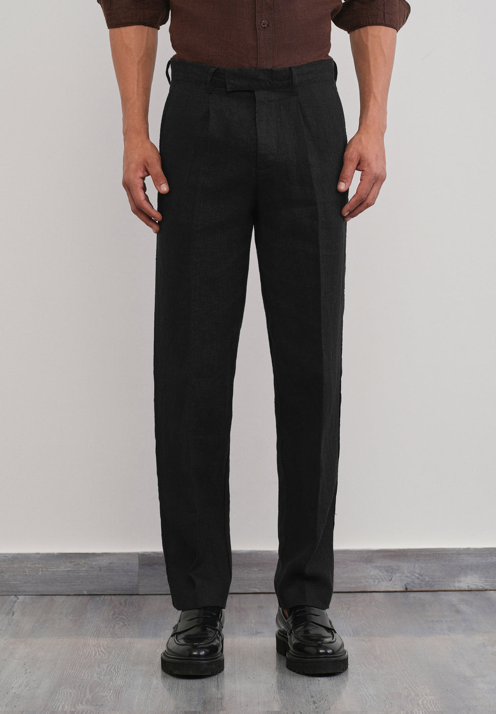 100% Pure Linen Black Pant