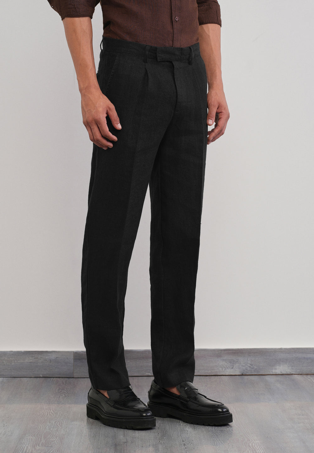 100% Pure Linen Black Pant