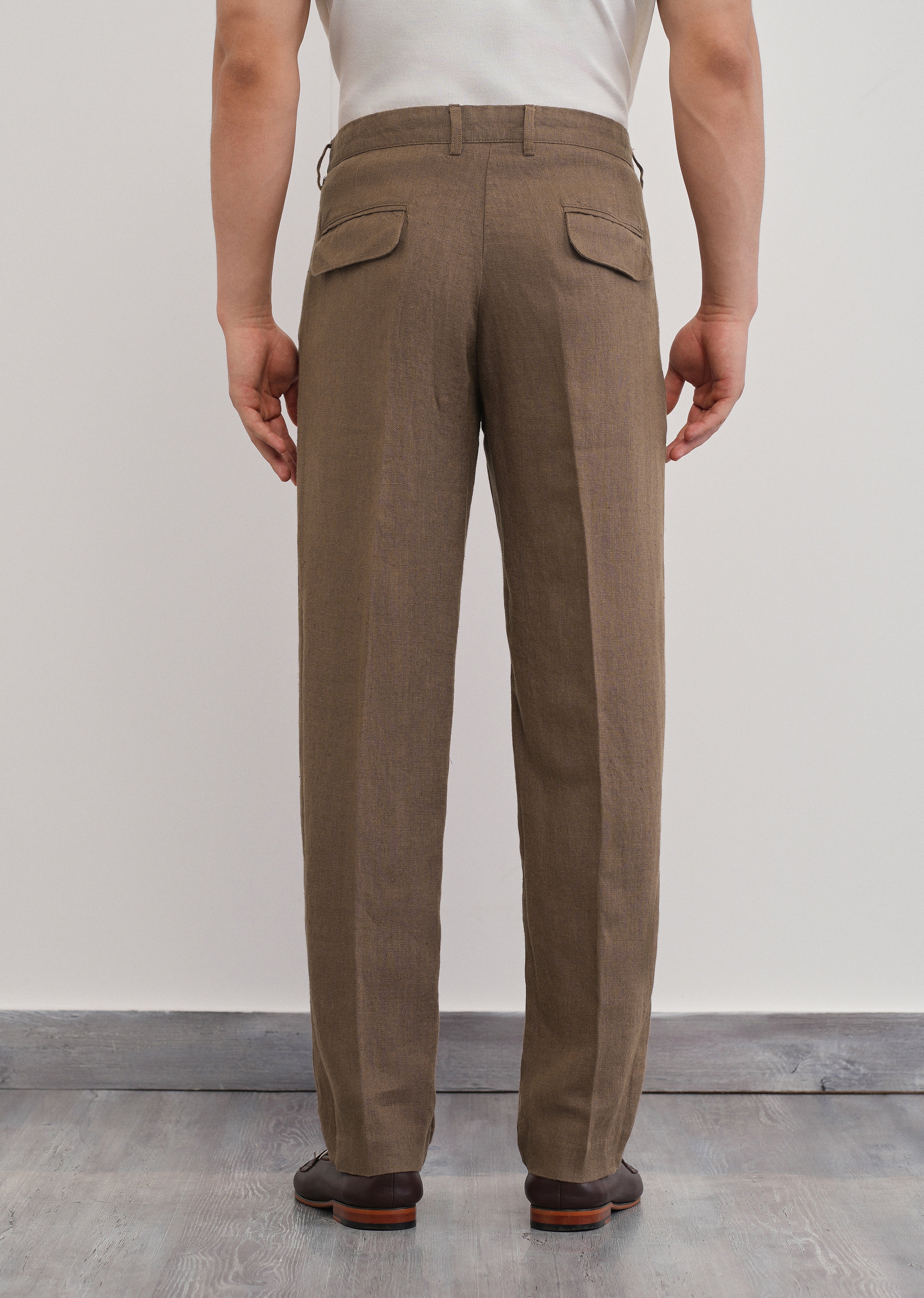 100% Pure Linen Brown Pant