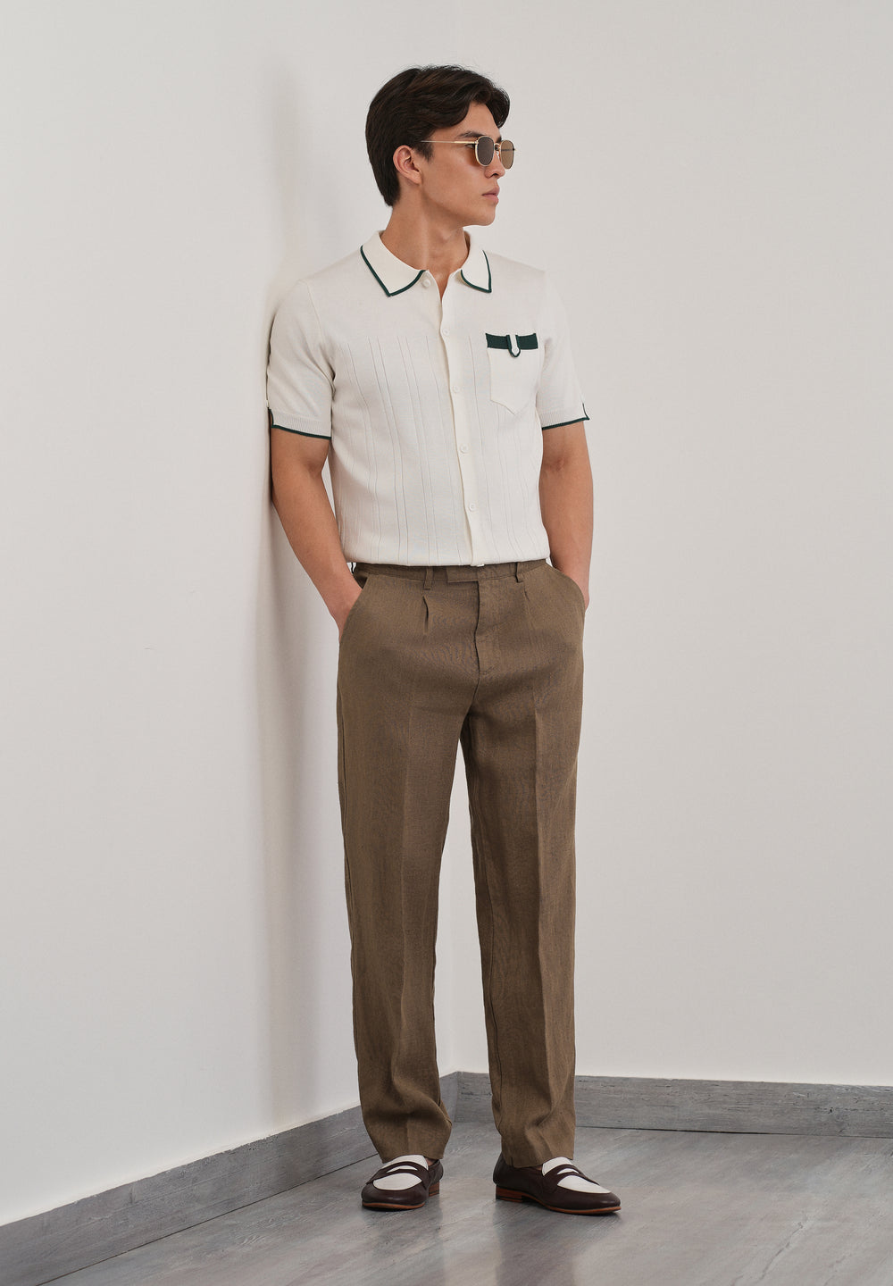 100% Pure Linen Brown Pant