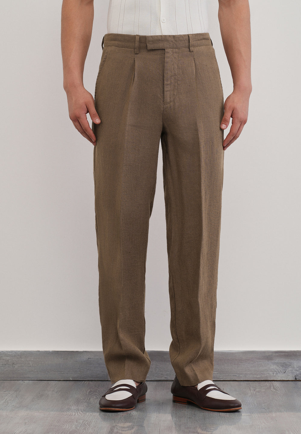100% Pure Linen Brown Pant