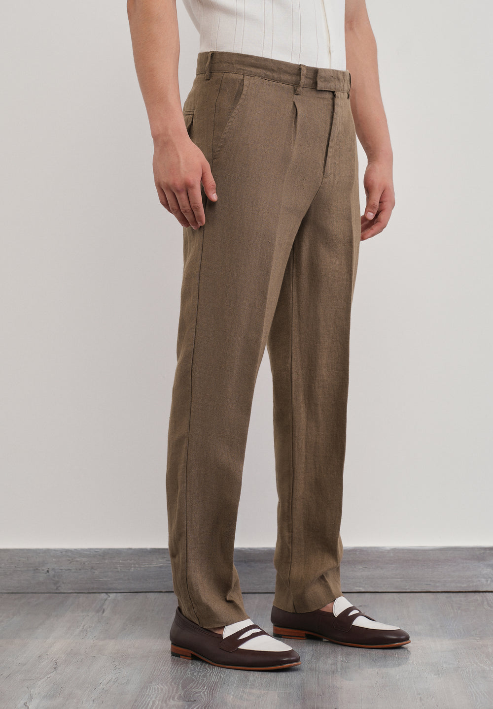 100% Pure Linen Brown Pant