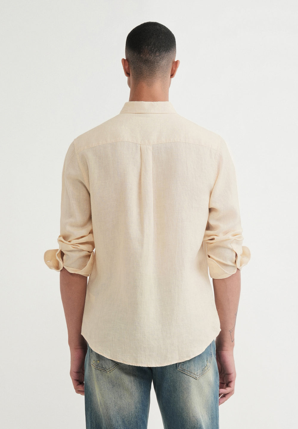 100% Pure Linen Cream Shirt