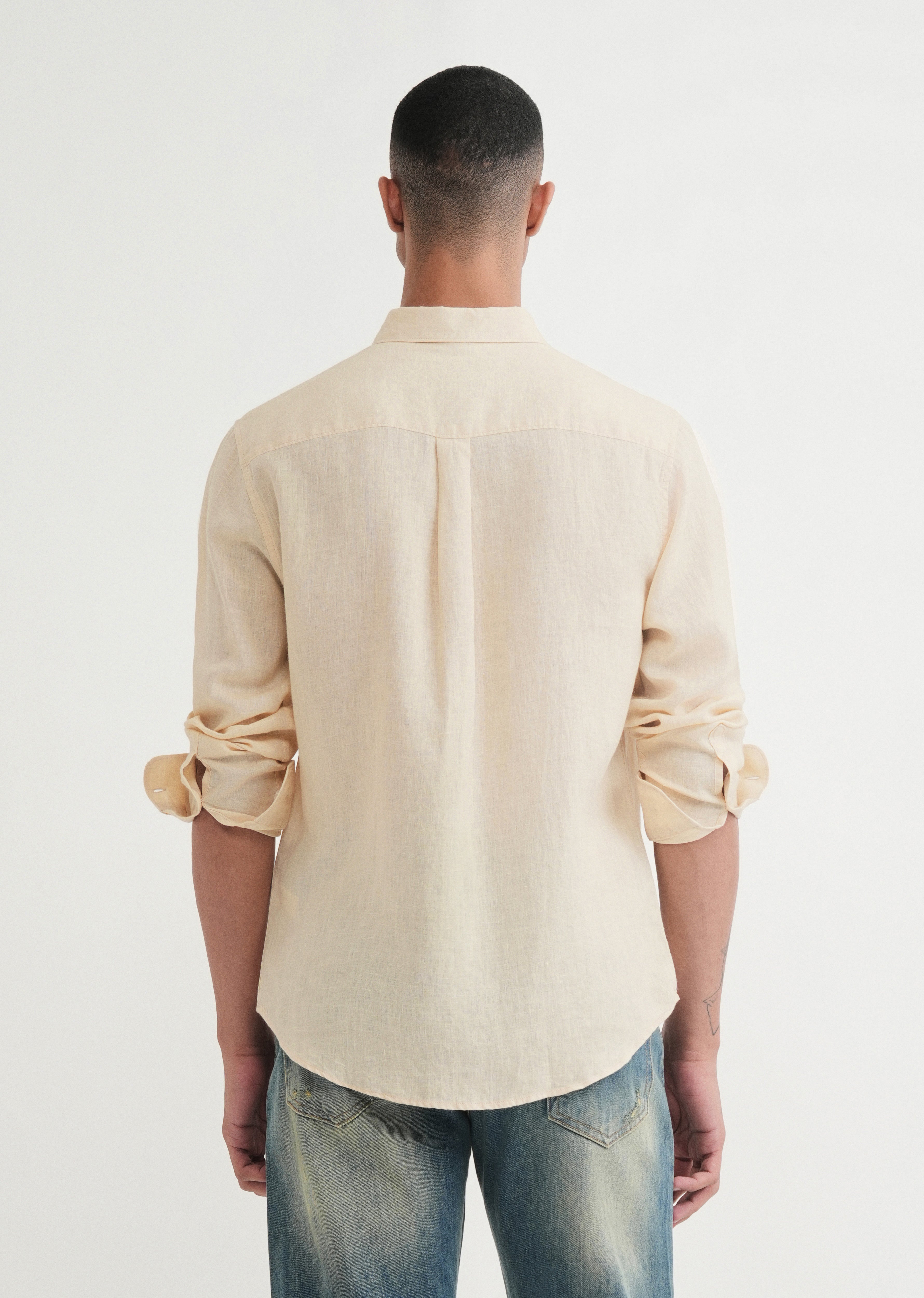 100% Pure Linen Cream Shirt