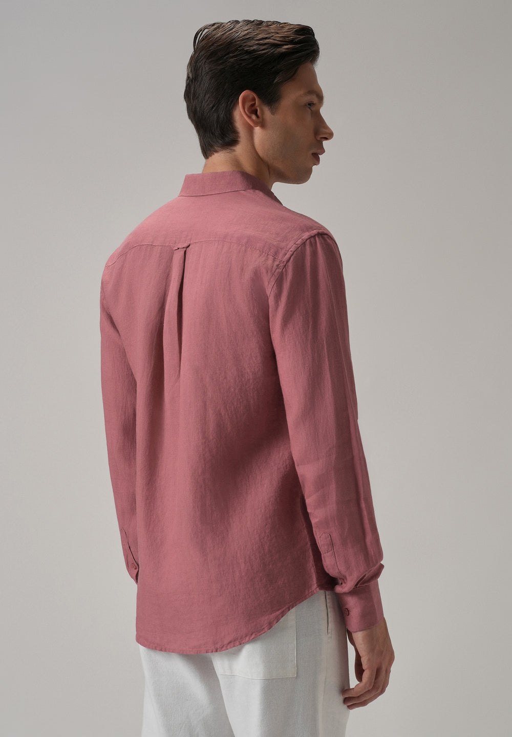 100% Pure Crimson Linen Shirt