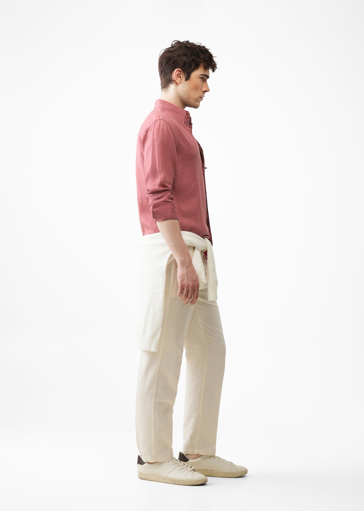 100% Pure Crimson Linen Shirt