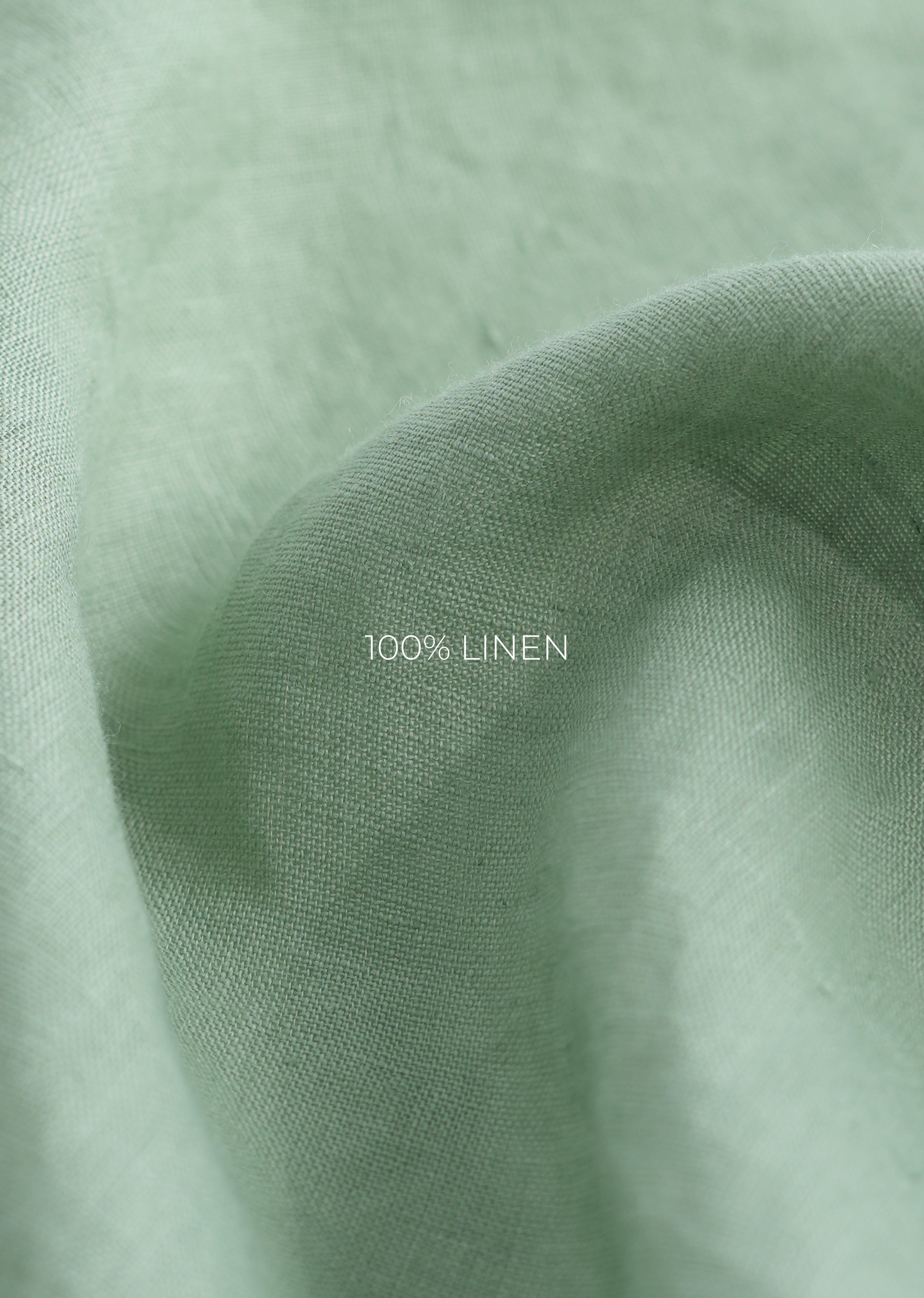 100% Pure Linen Green Shirt