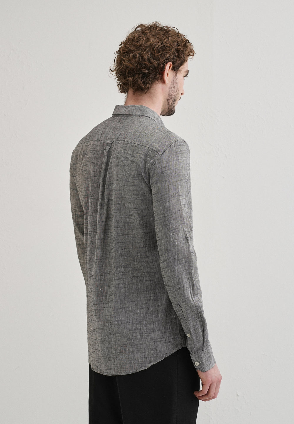 100% Pure Linen Grey Shirt