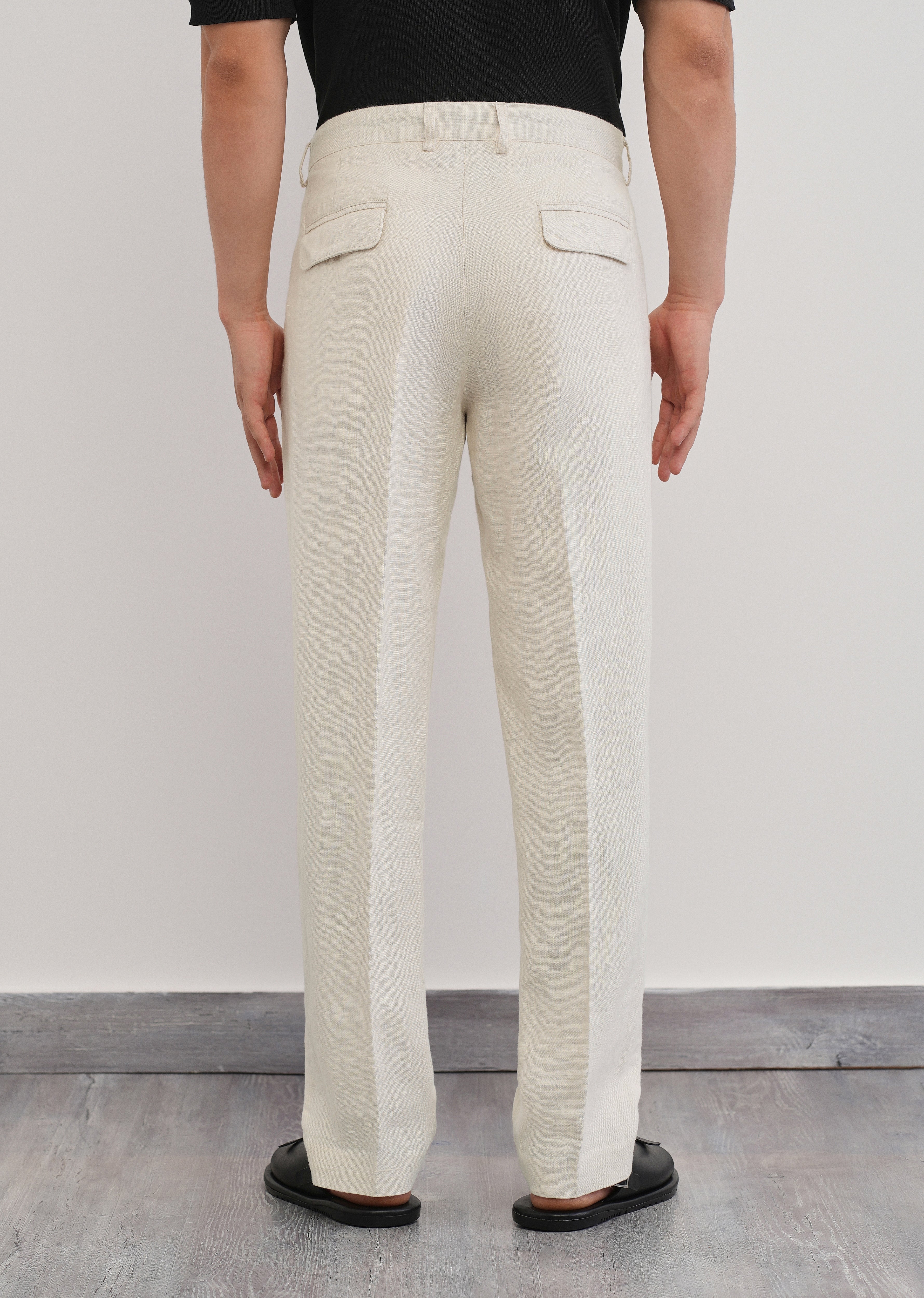 100% Pure Linen Ivory Pant
