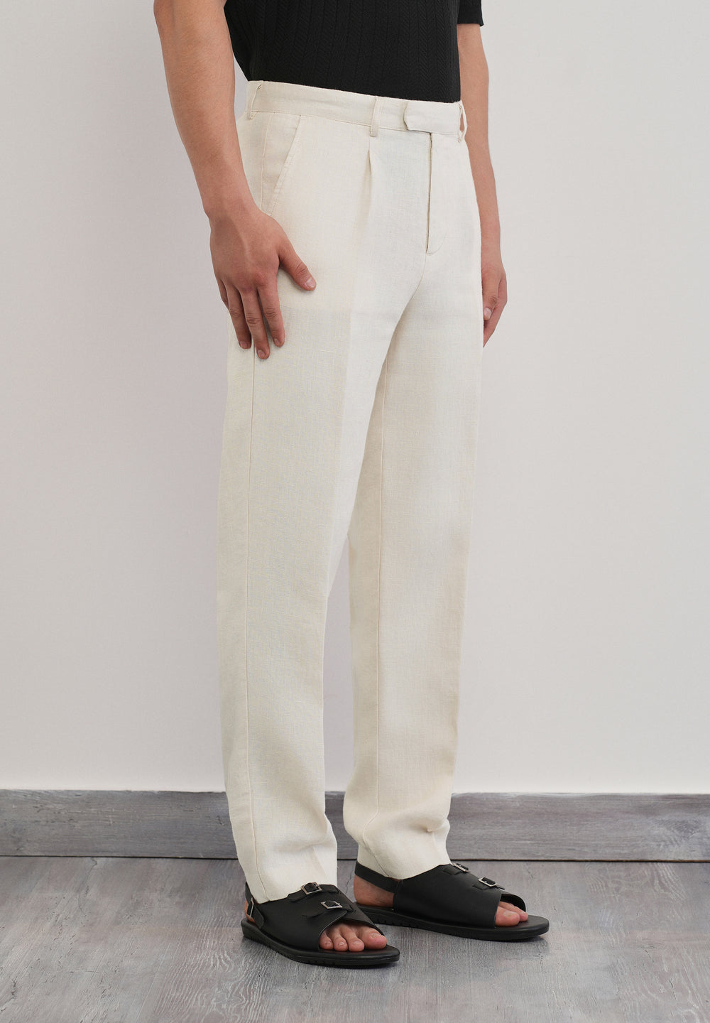 100% Pure Linen Ivory Pant