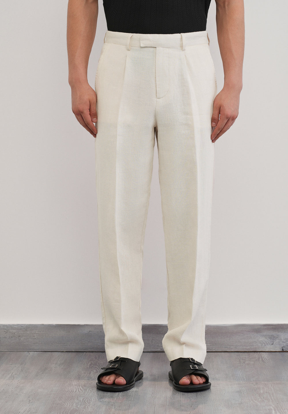 100% Pure Linen Ivory Pant