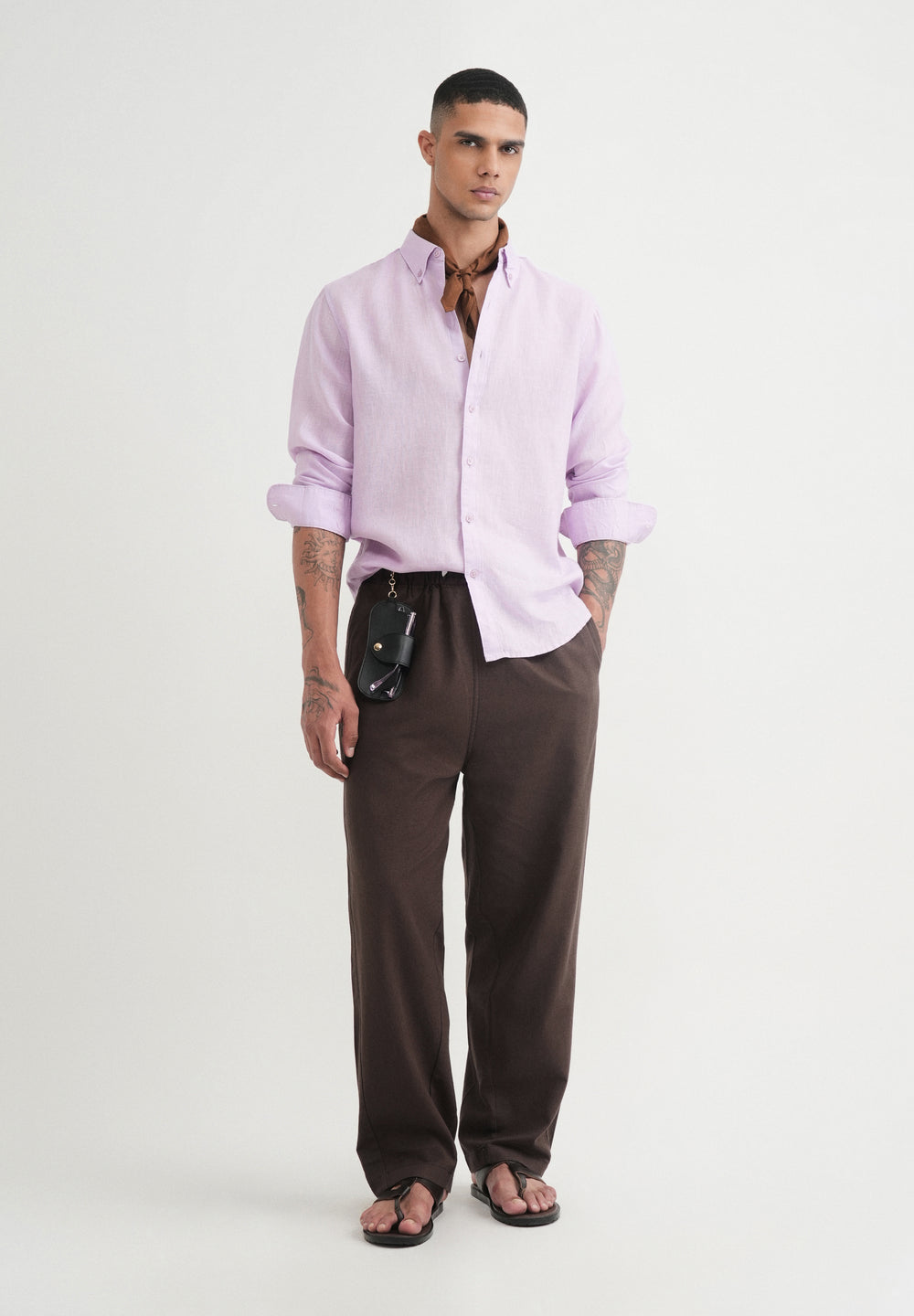100% Pure Linen Lavender Shirt