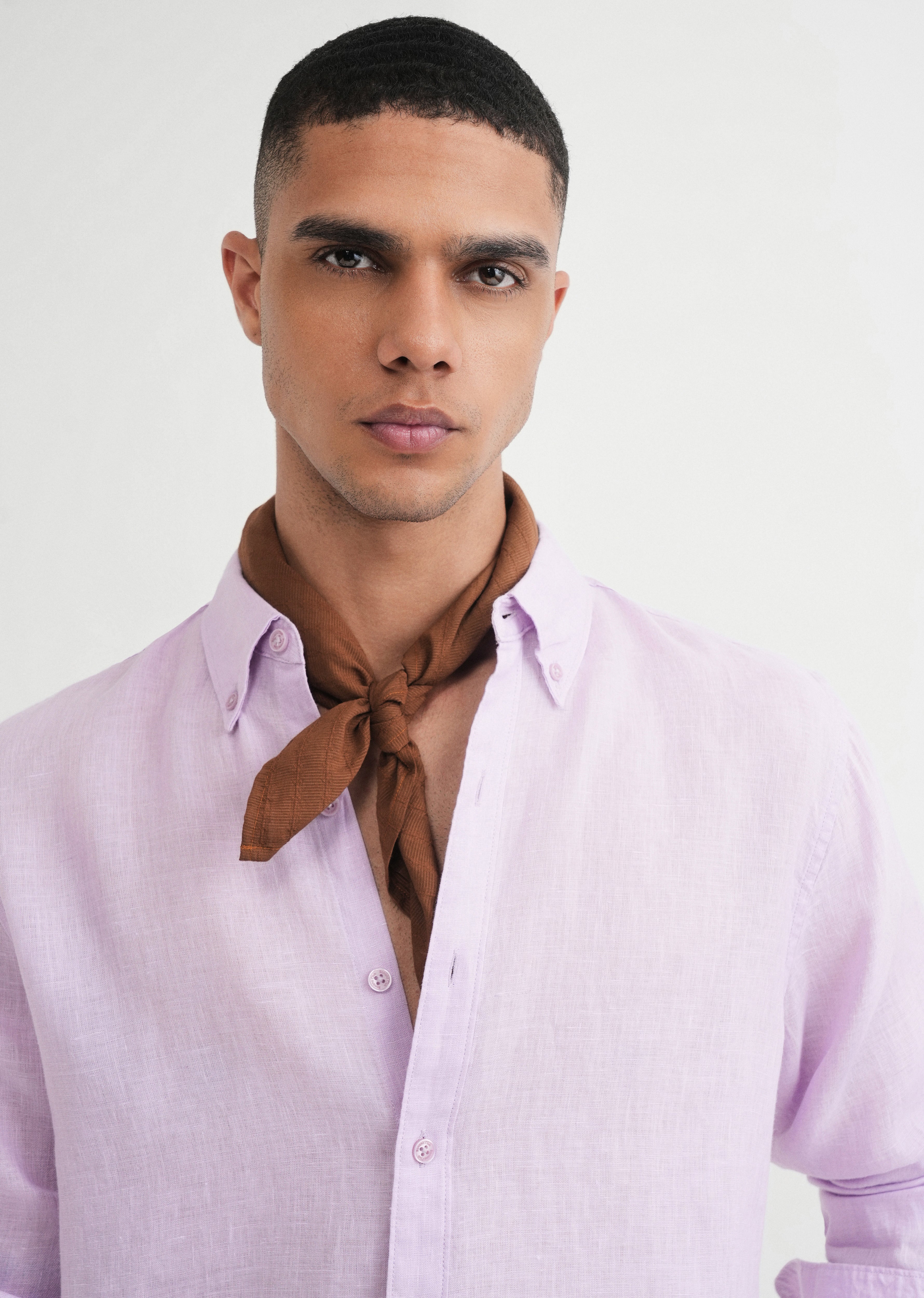 100% Pure Linen Lavender Shirt