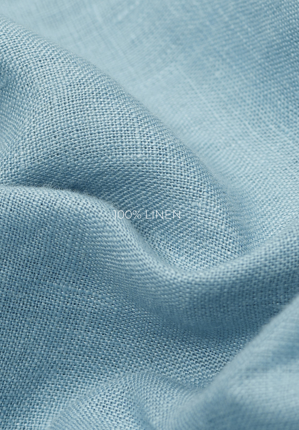 100% Pure Linen Powder Blue Shirt