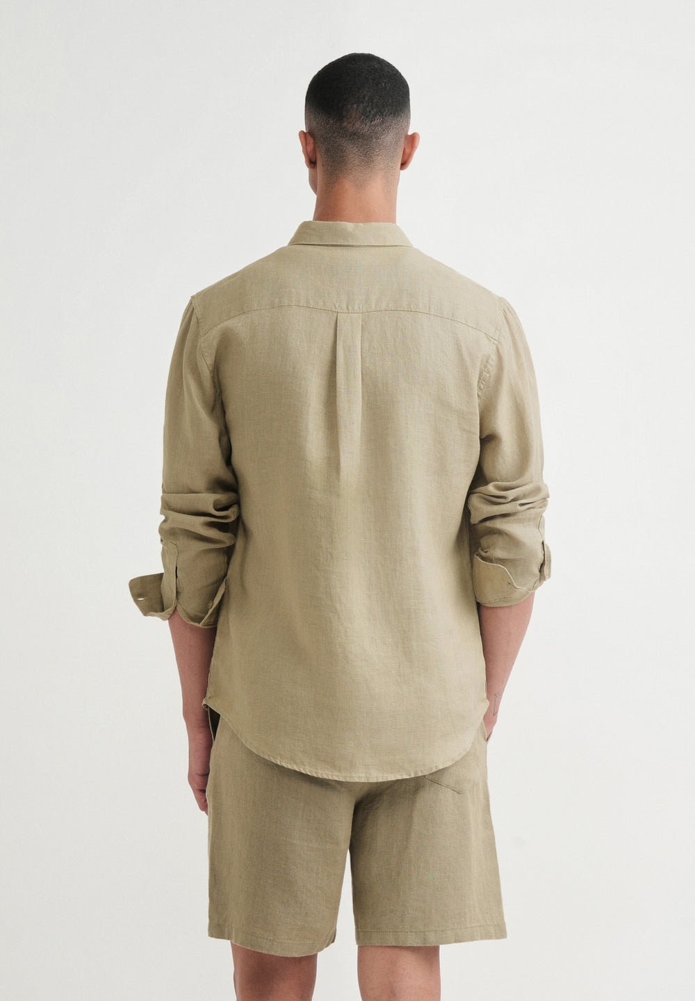 100% Pure Linen Sage Green Shirt