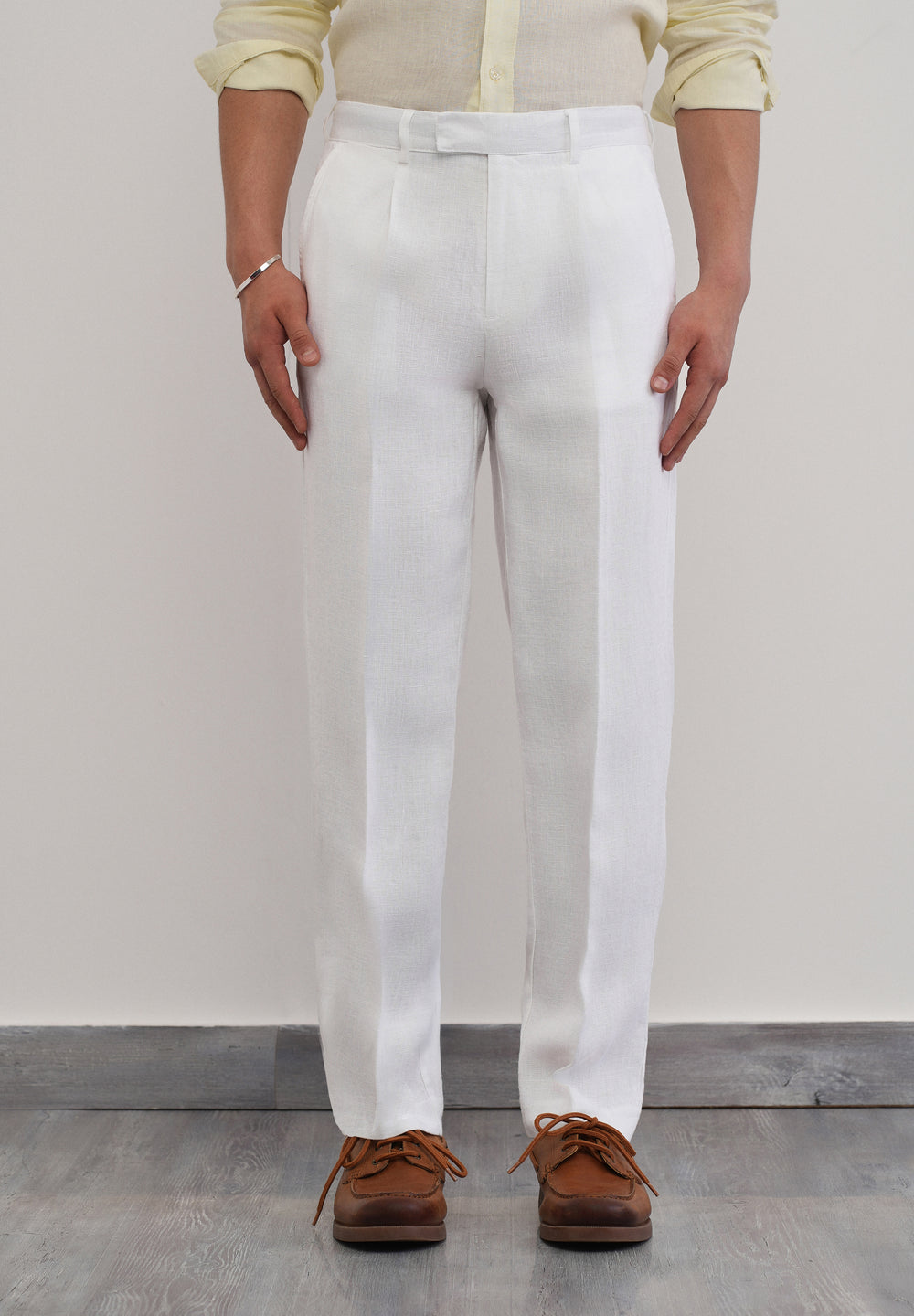 100% Pure Linen White Pant